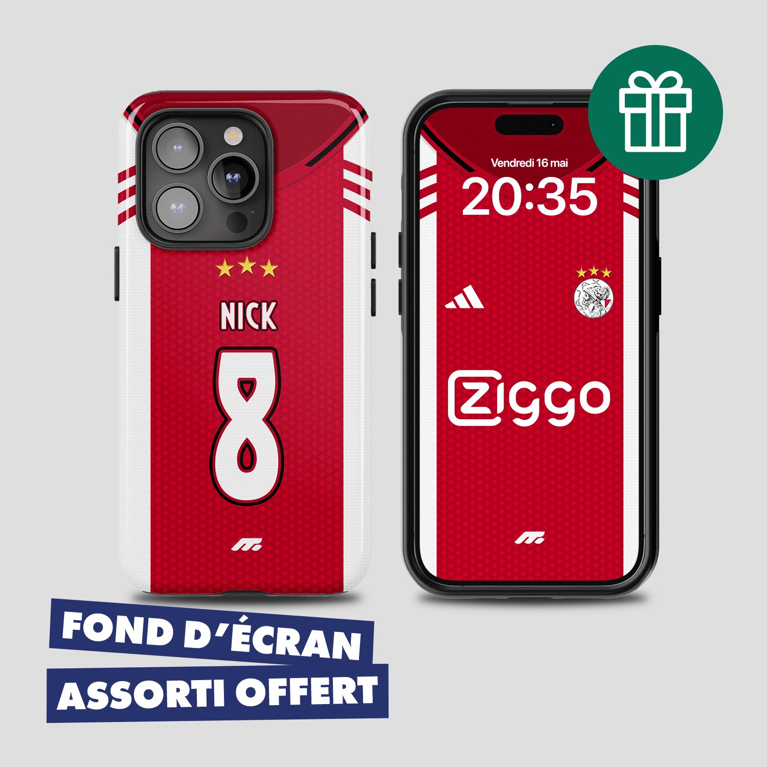 Coque de téléphone AJAX personnalisable pour téléphone