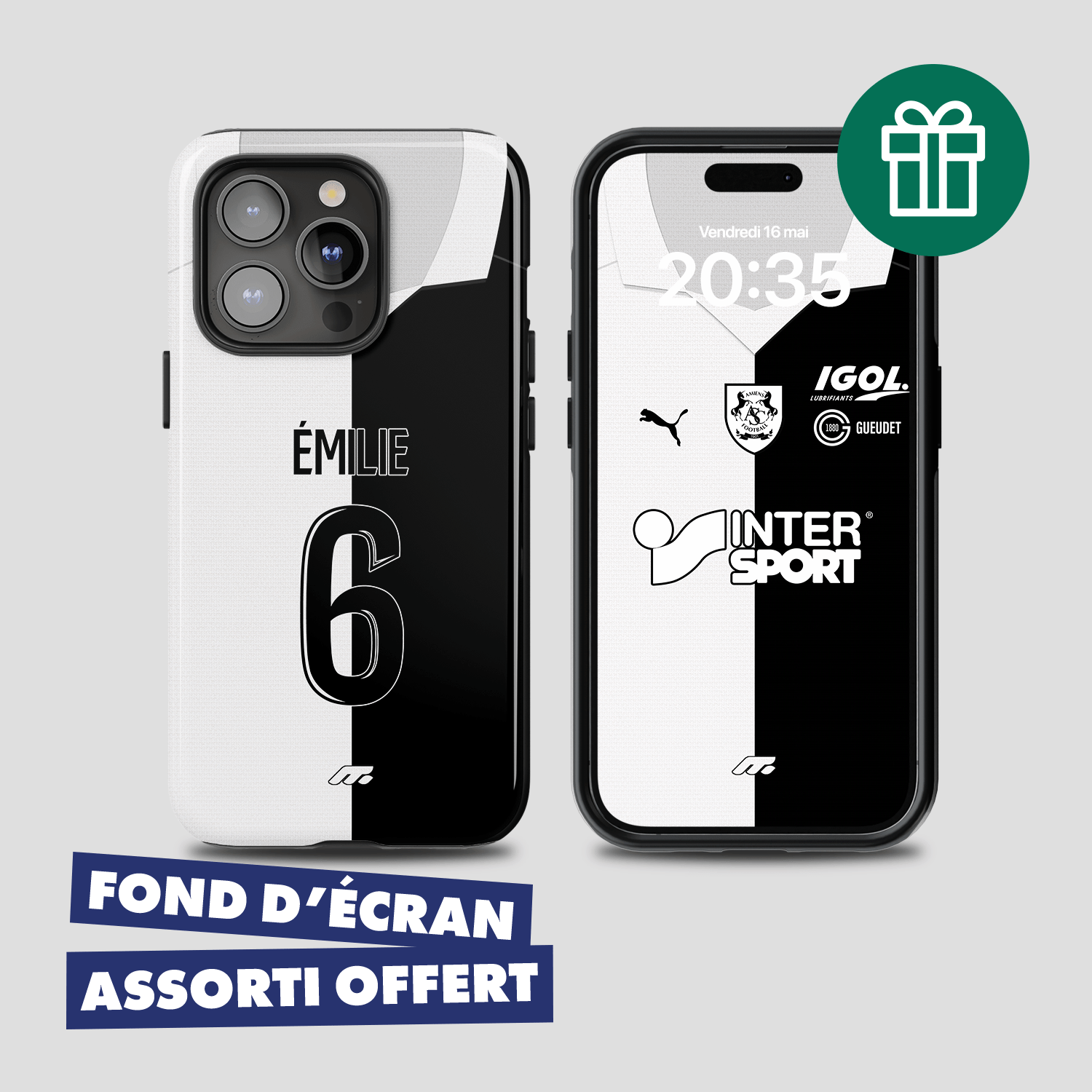 Coque de téléphone AMIENS personnalisable pour téléphone