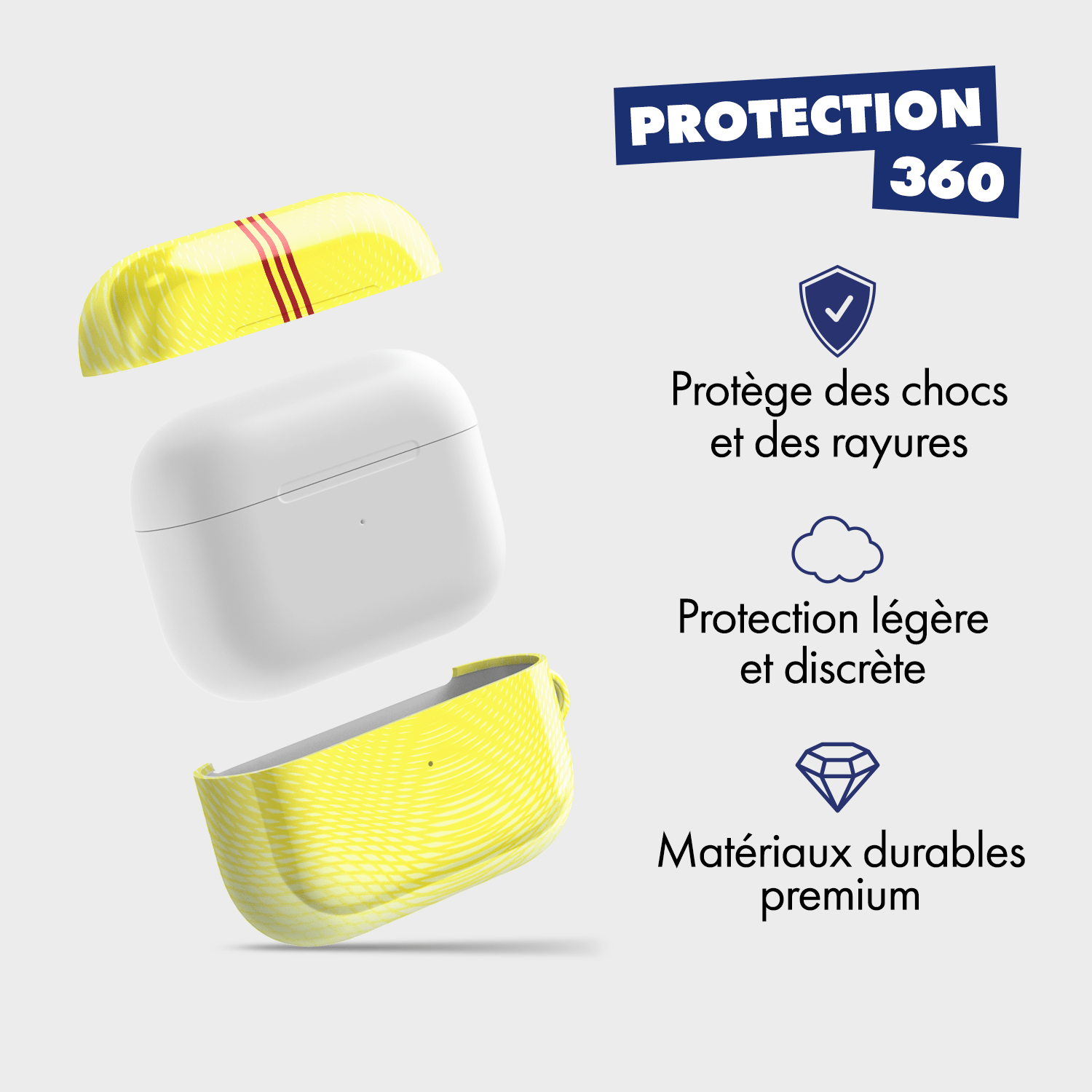 Coque pour AirPods & Samsung buds football Arsenal