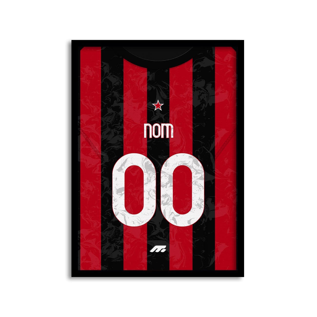 Affiche AC Milano football personnalisable à imprimer