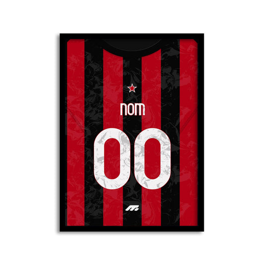 Affiche AC Milano football personnalisable à imprimer