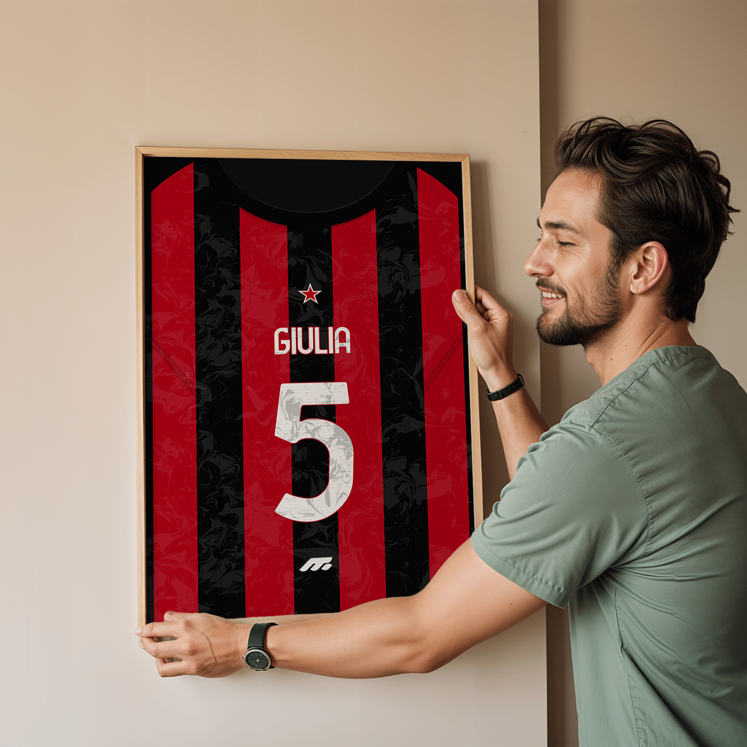 Affiche AC Milano football personnalisable à imprimer
