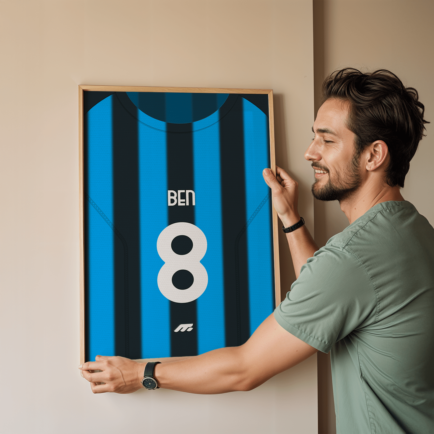 Affiche Atalanta football personnalisable à imprimer