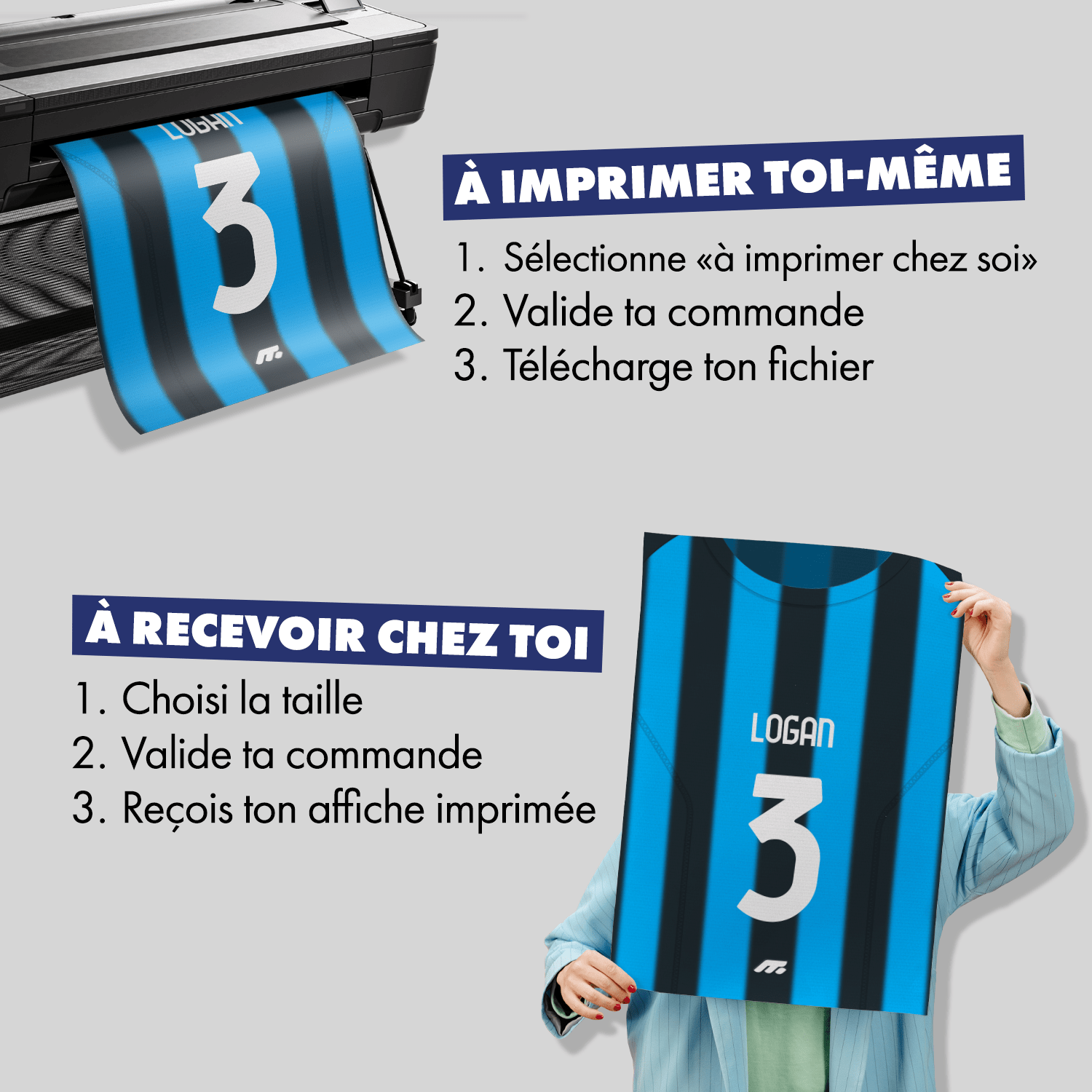Affiche Atalanta football personnalisable à imprimer