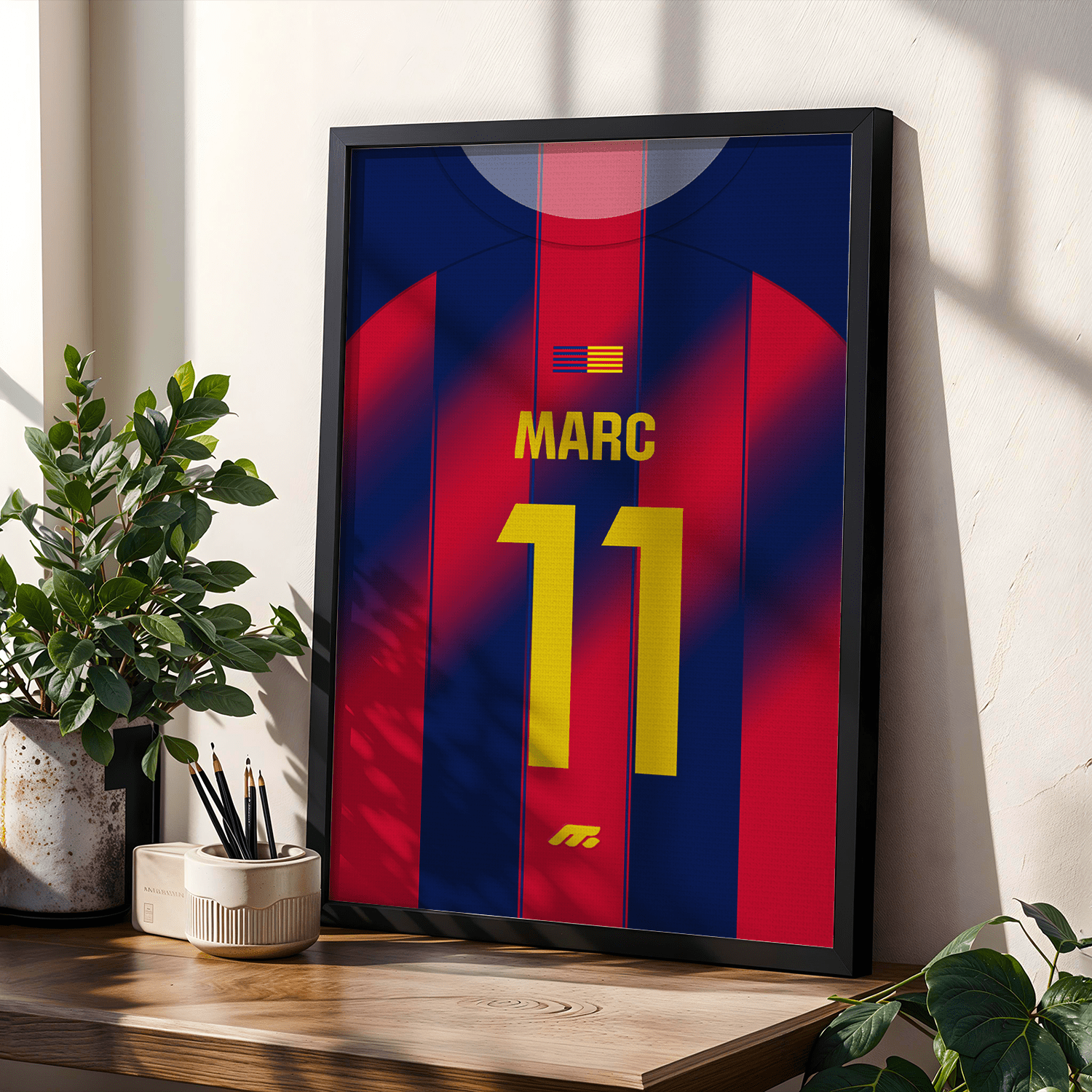Affiche FC Barcelone football personnalisable à imprimer