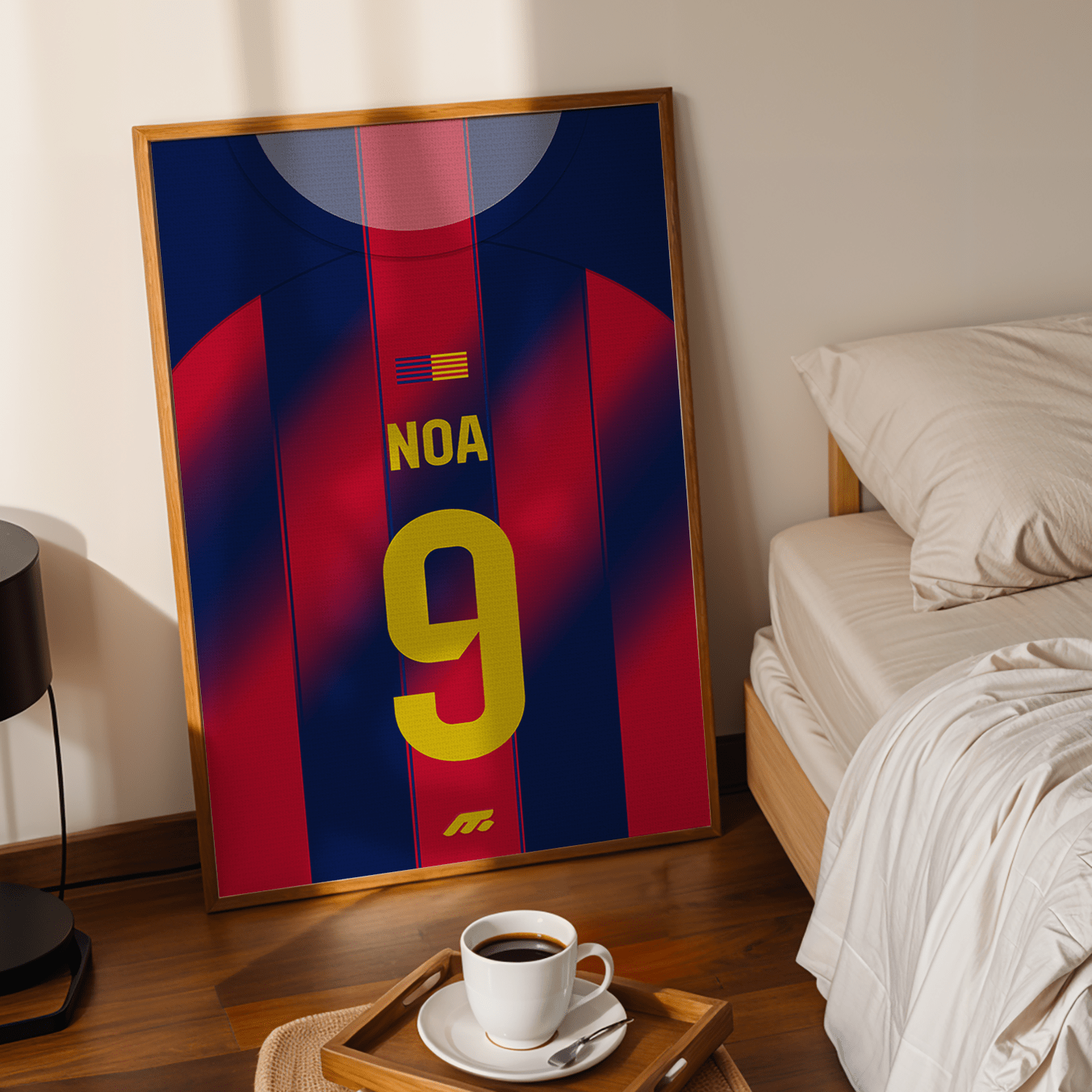 Affiche FC Barcelone football personnalisable à imprimer