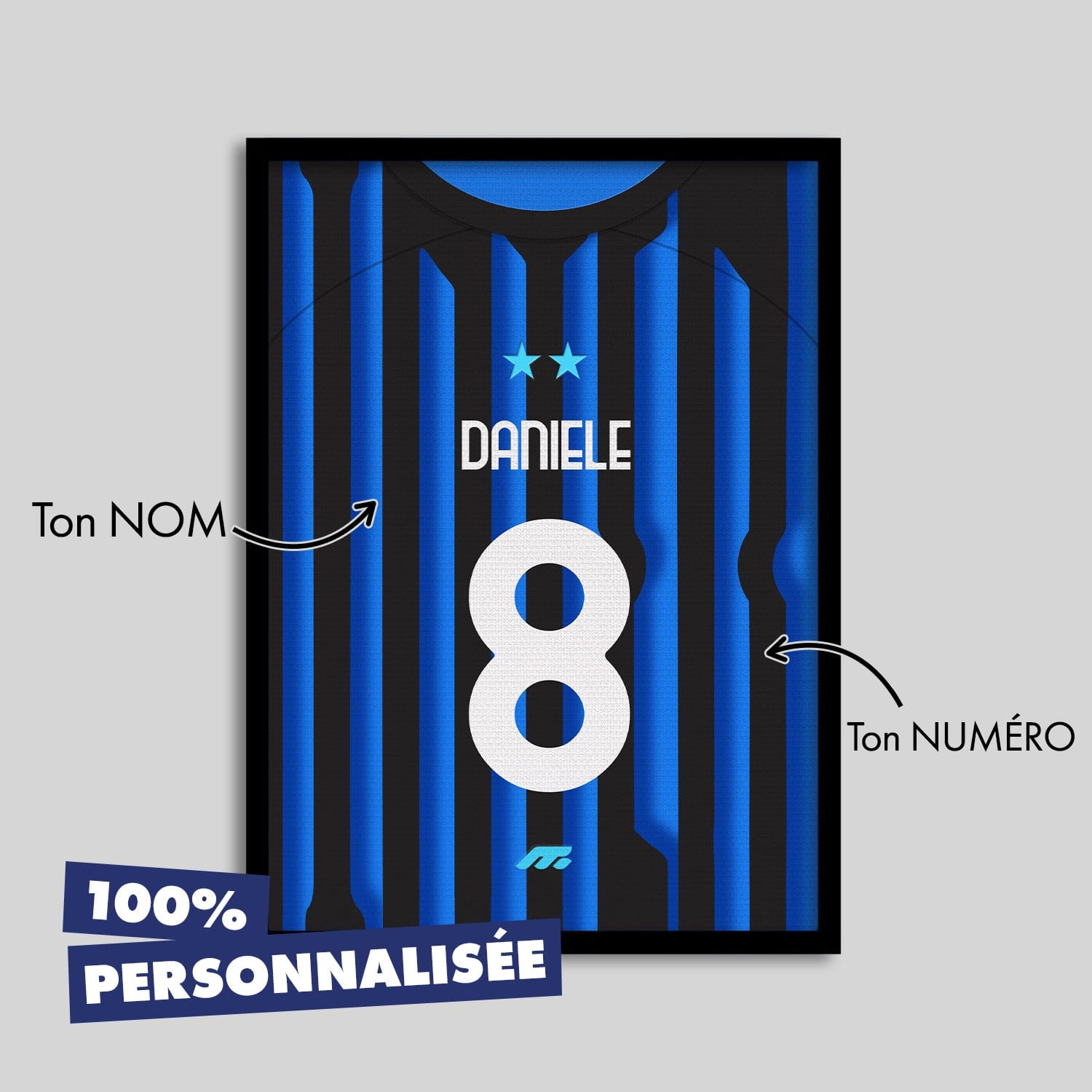 Affiche Inter Milan football personnalisable à imprimer