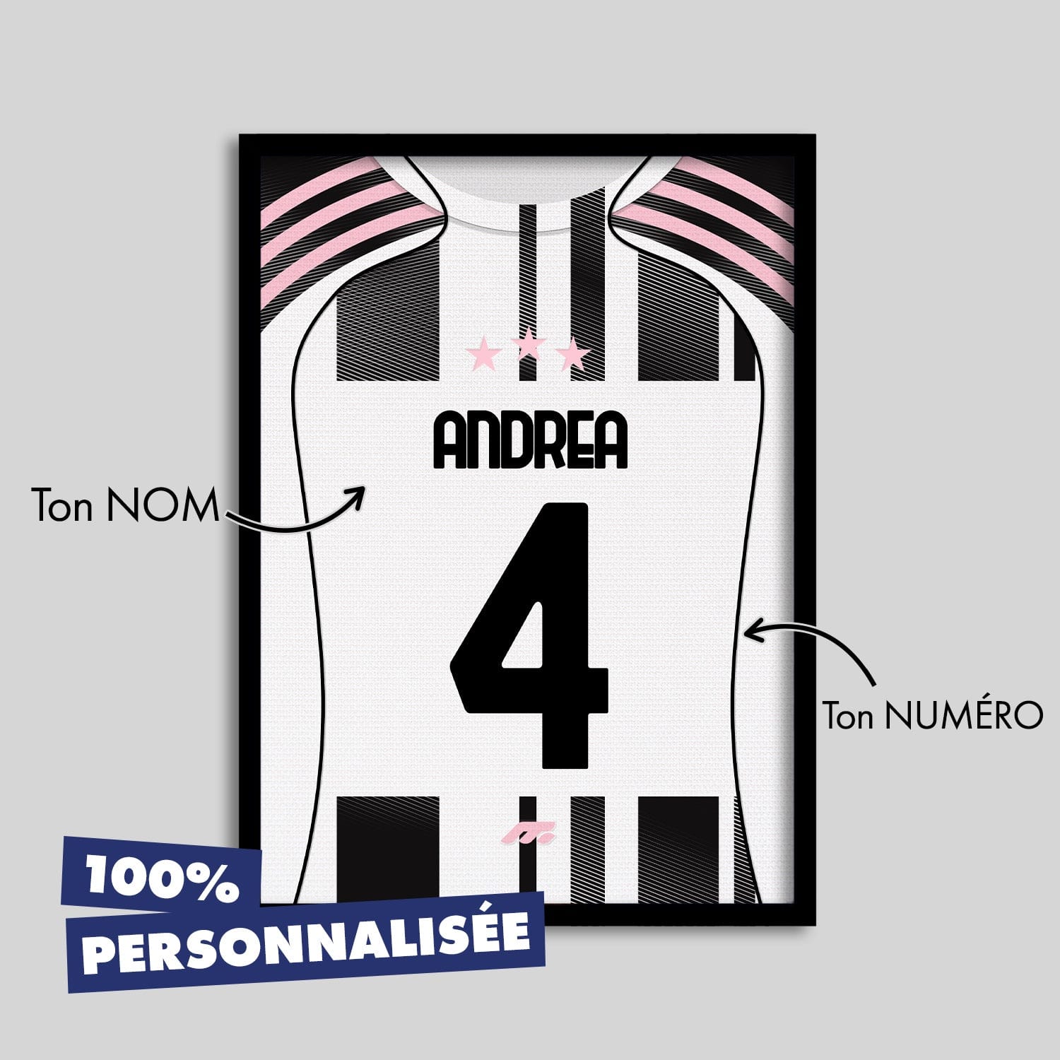 Affiche Juventus Turin football personnalisable à imprimer