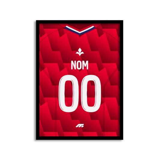 Affiche Lille OSC football personnalisable à imprimer
