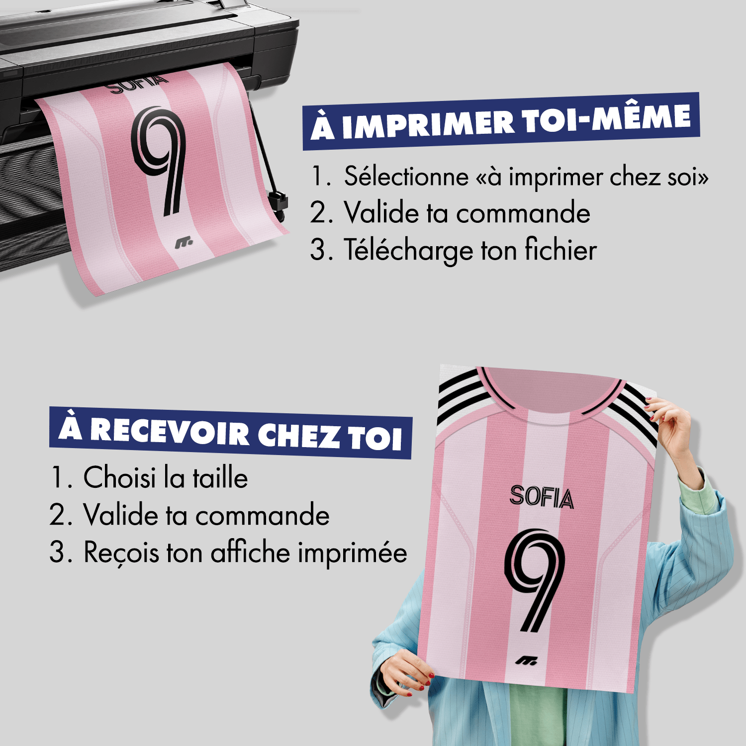 Affiche INTER MIAMI football personnalisable à imprimer