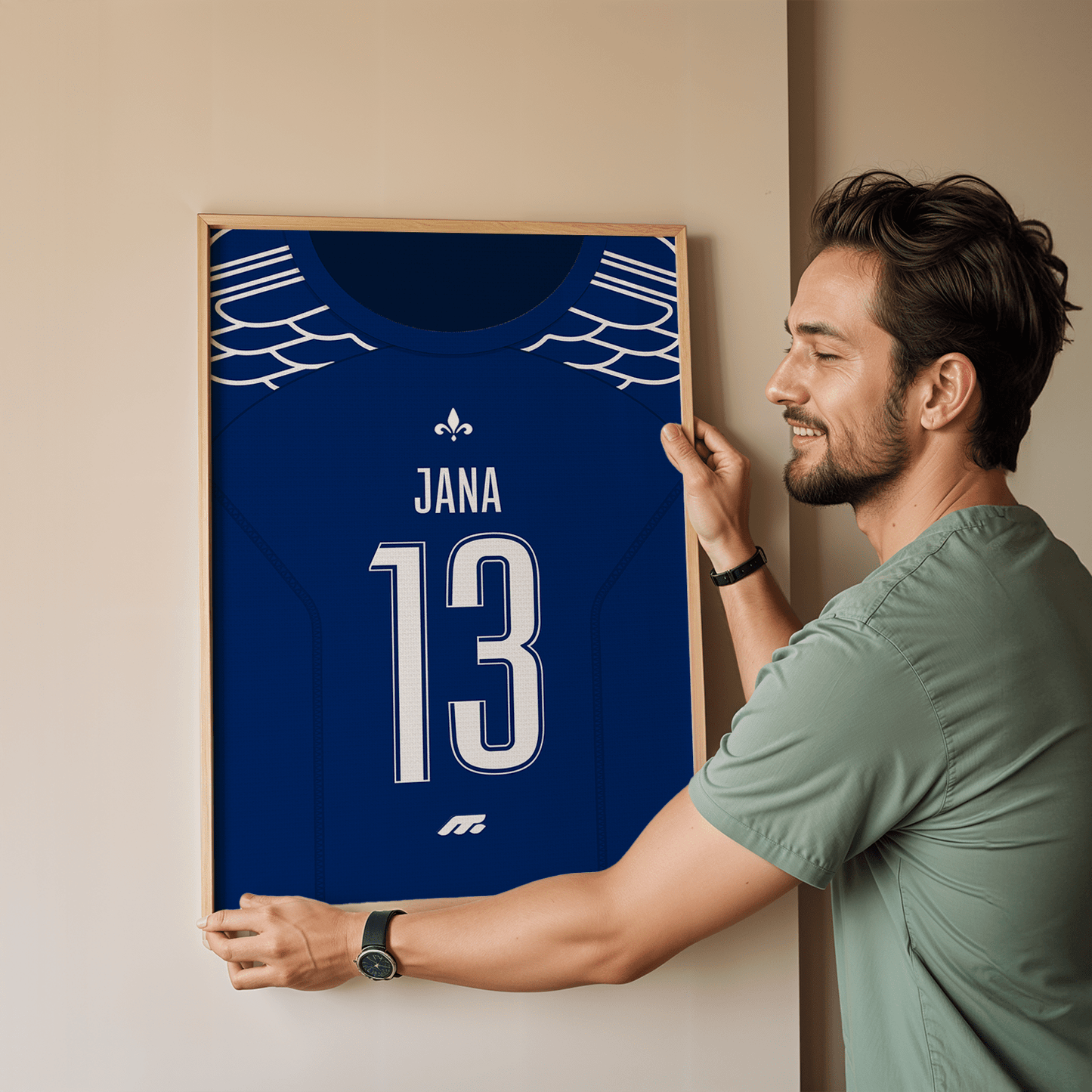 Affiche Paris Jordan ailé football personnalisable à imprimer