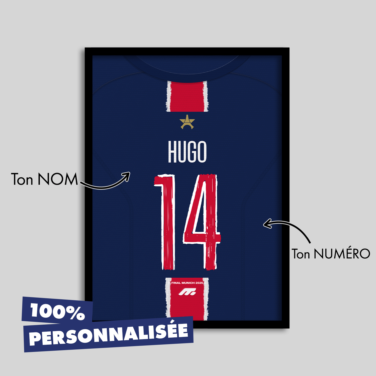 Affiche Paris Saint-Germain football personnalisable à imprimer