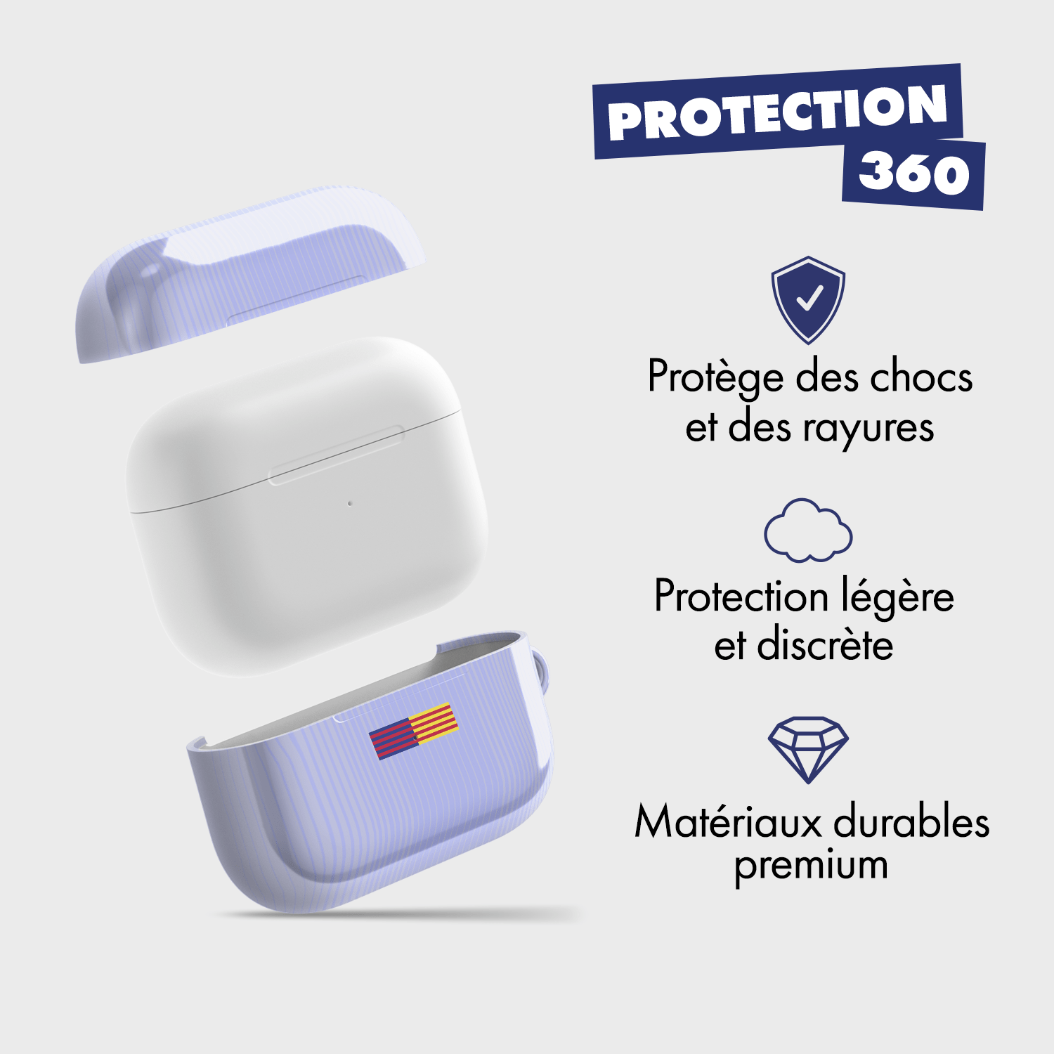 Coque pour AirPods & Samsung buds football FC Barcelona