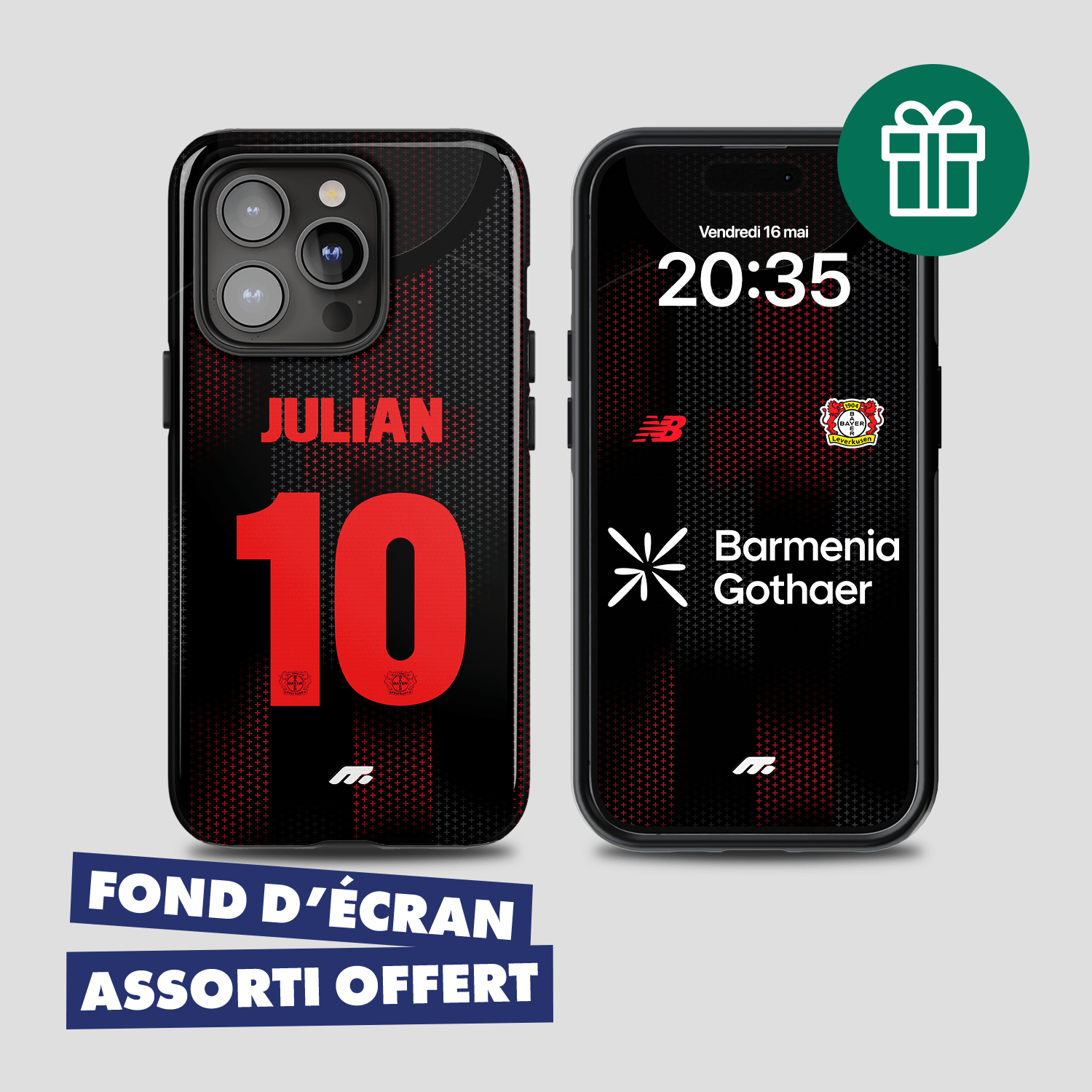 Coque de téléphone BAYER LEVERKUSEN personnalisable pour téléphone