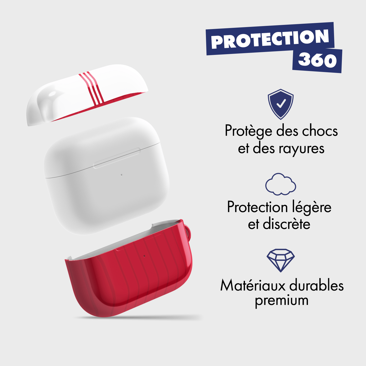 Coque pour AirPods & Samsung buds football Stade brestois