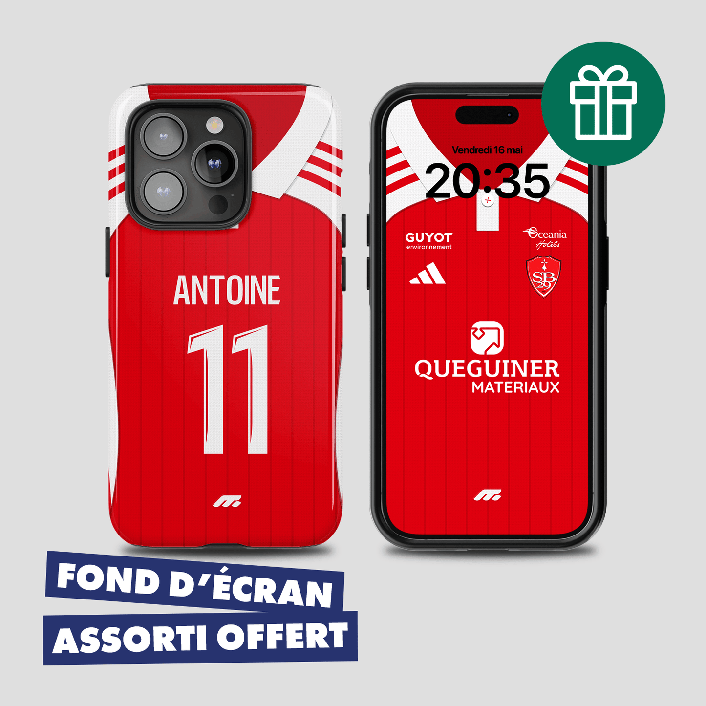 Coque Stade Brestois football personnalisable pour téléphone