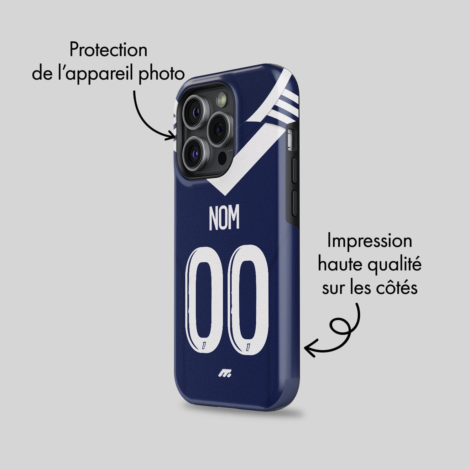 Coque de téléphone Girondins de Bordeaux personnalisable pour téléphone