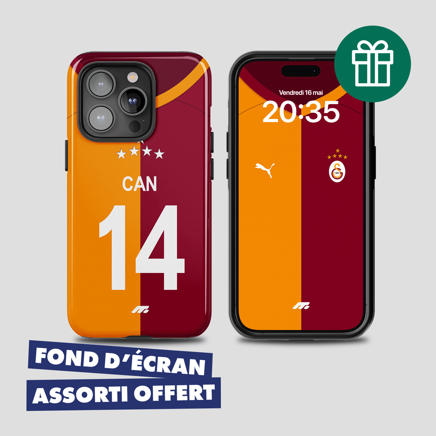 Coque de téléphone Galatasaray personnalisable pour téléphone