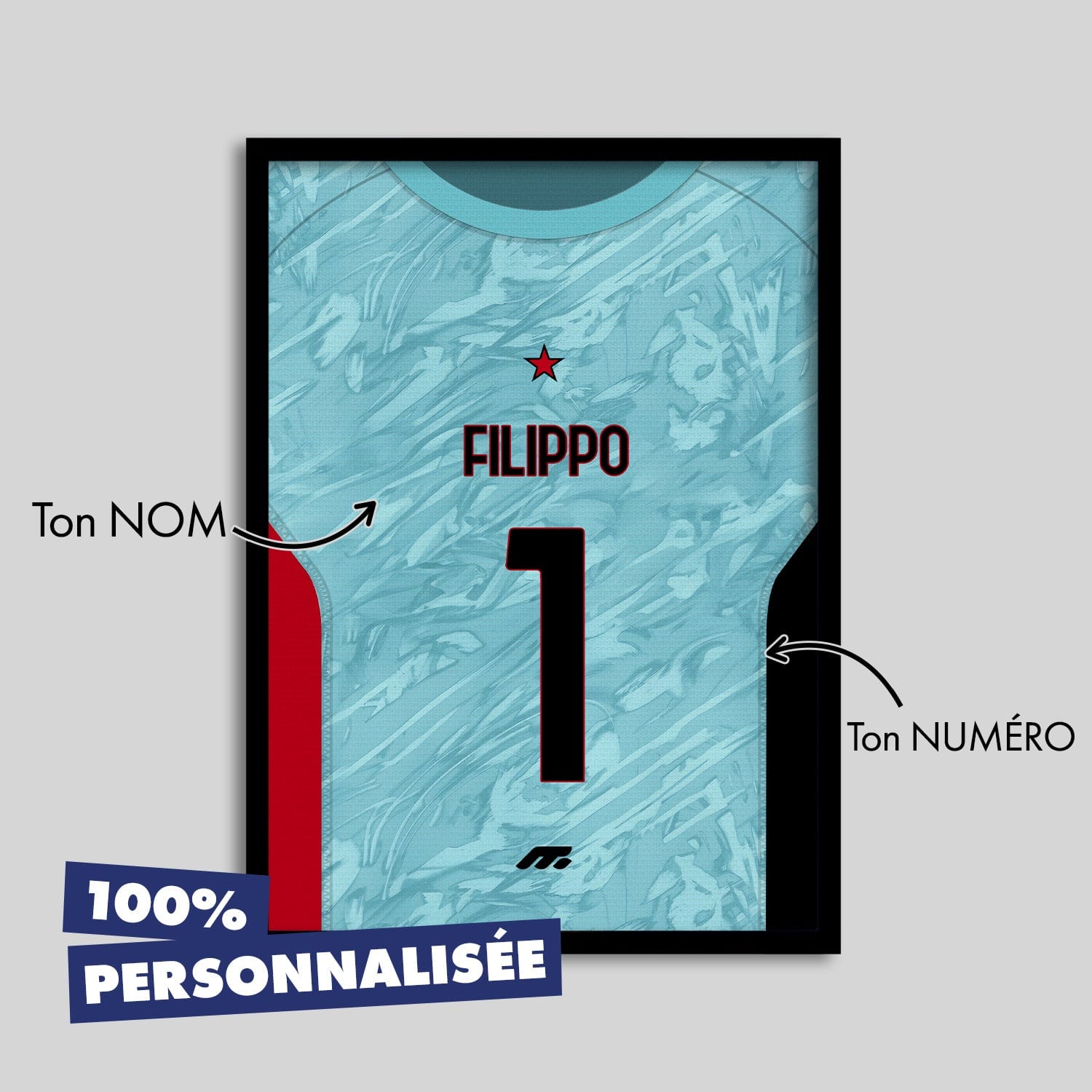 Affiche AC Milano football personnalisable à imprimer