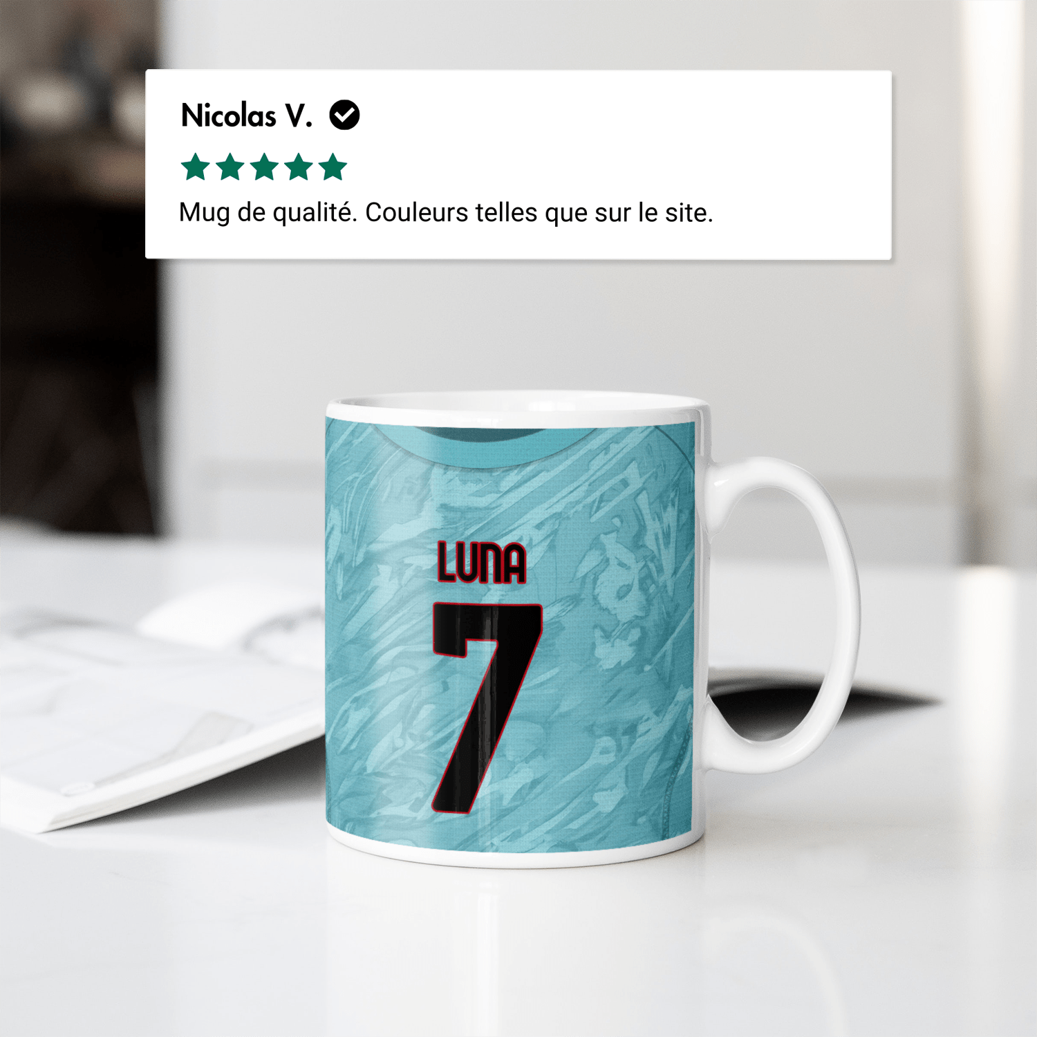 Mug AC Milano football personnalisable