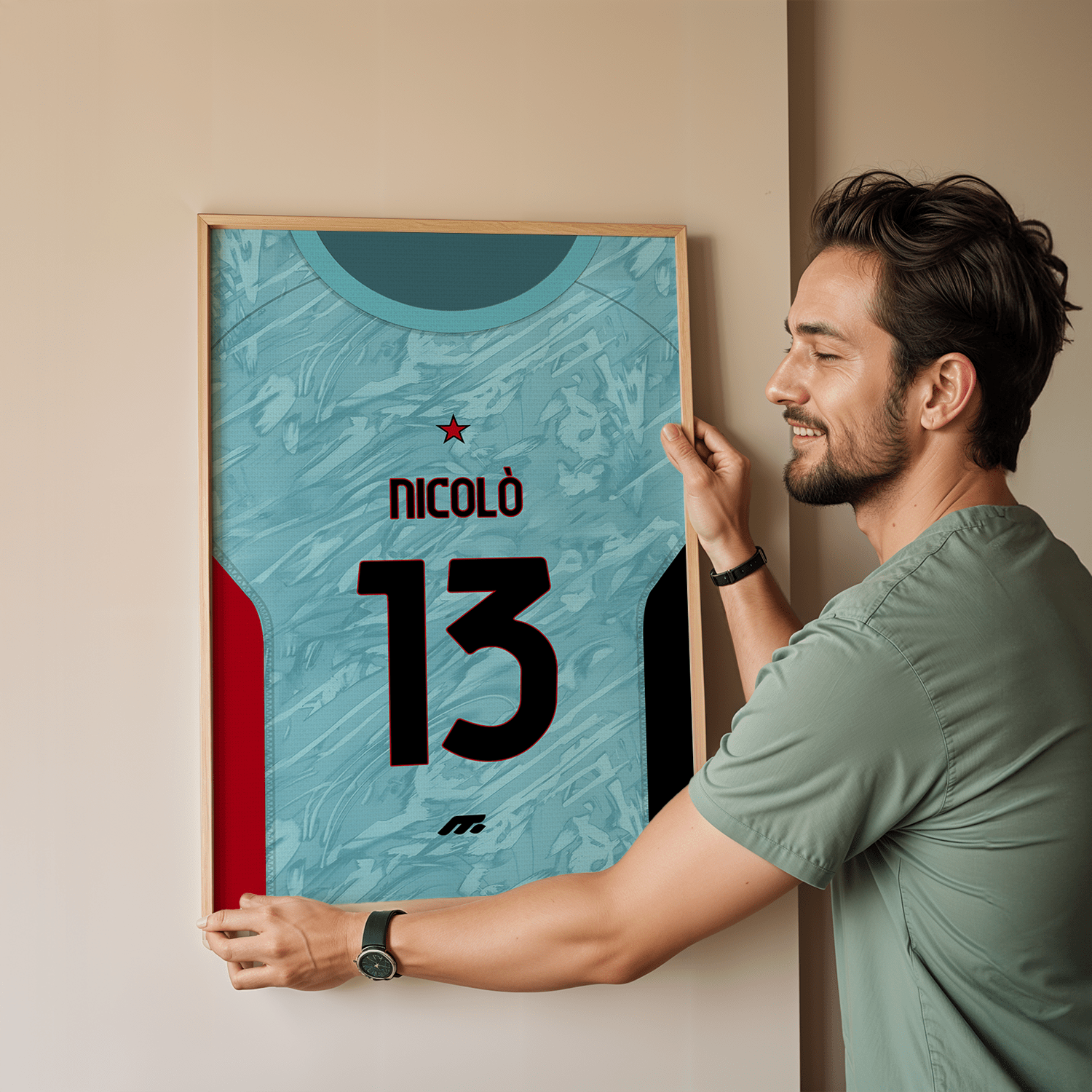 Affiche AC Milano football personnalisable à imprimer