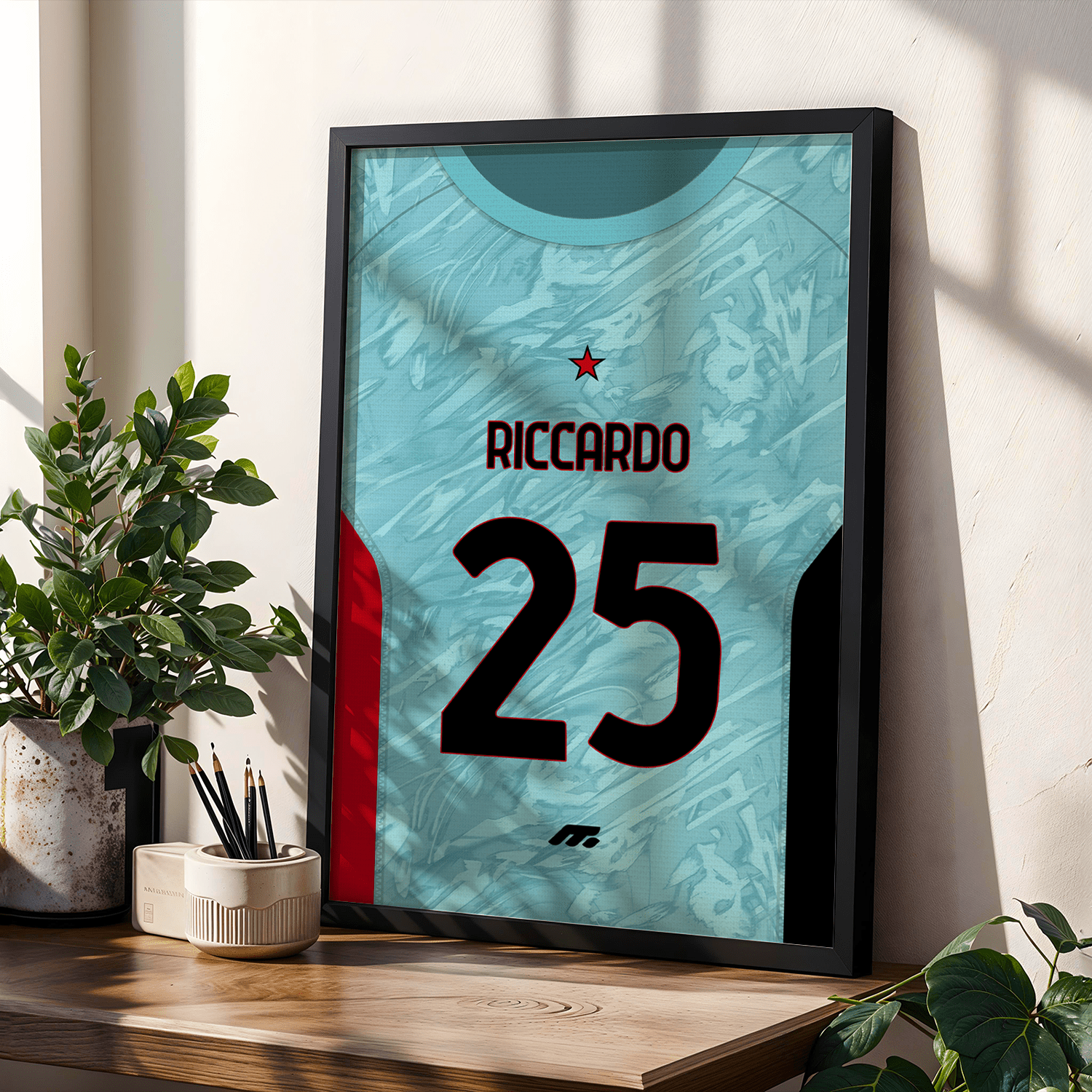 Affiche AC Milano football personnalisable à imprimer
