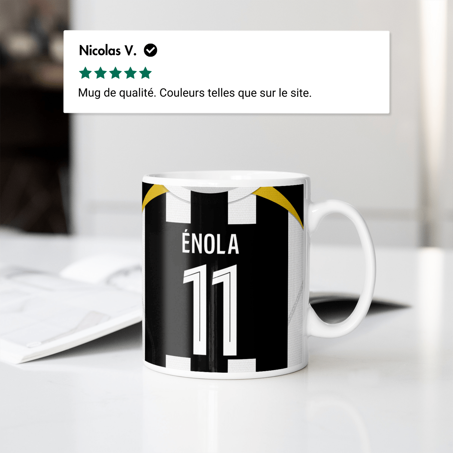 Mug  football personnalisable