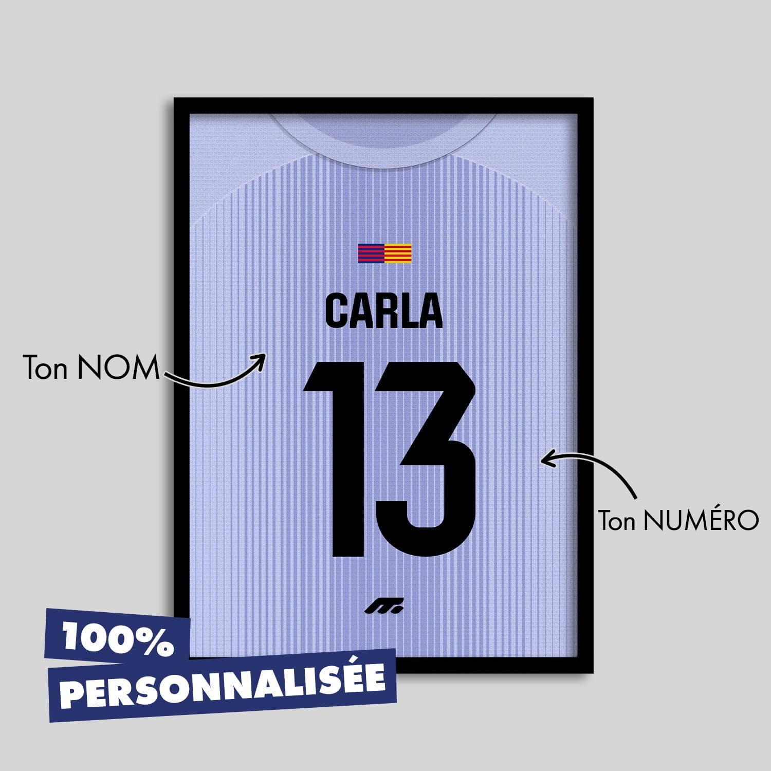 Affiche FC Barcelone football personnalisable à imprimer