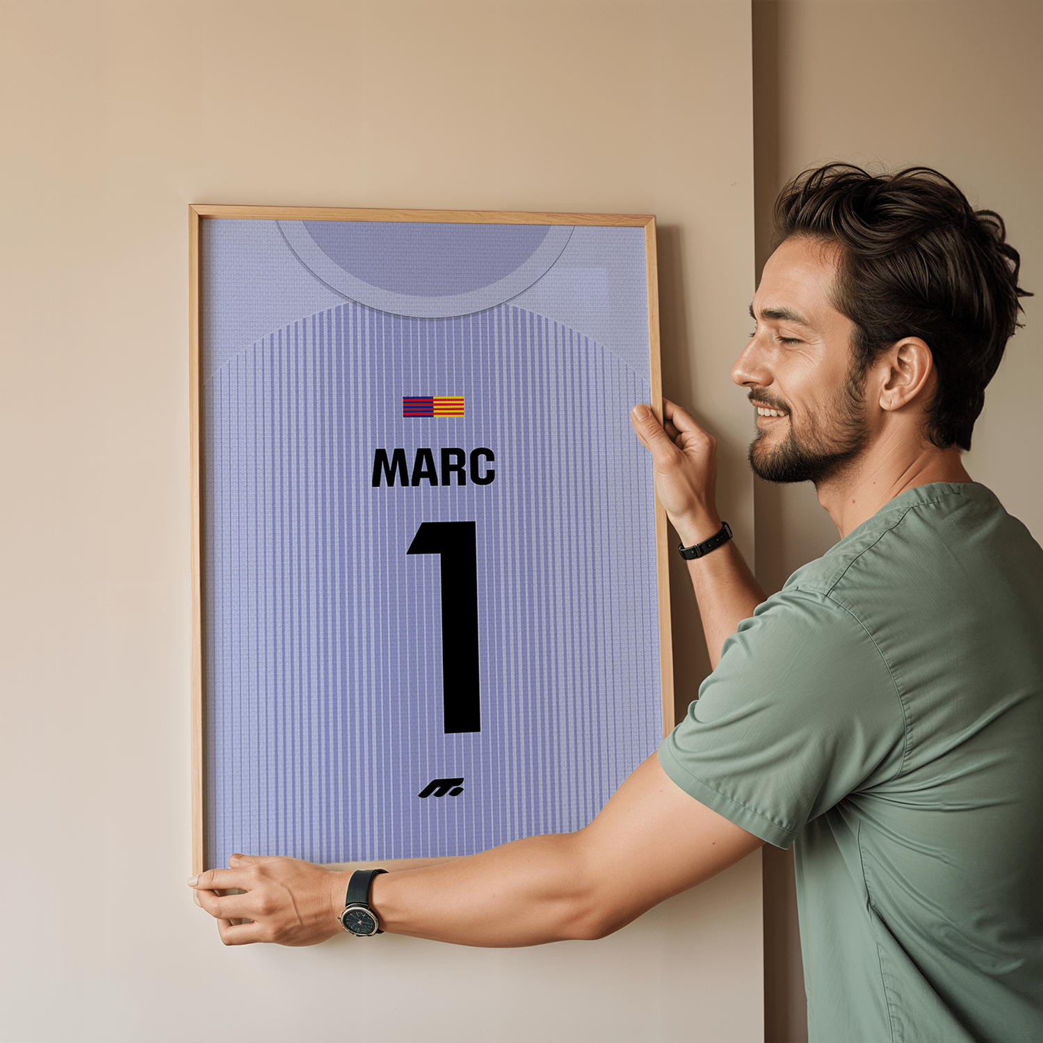 Affiche FC Barcelone football personnalisable à imprimer