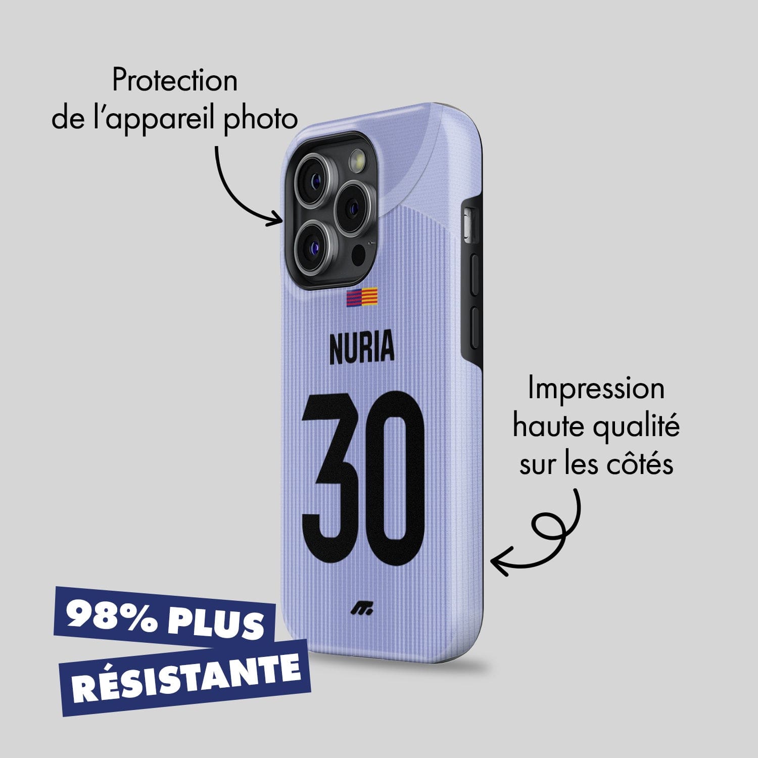 Coque FC Barcelone football personnalisable