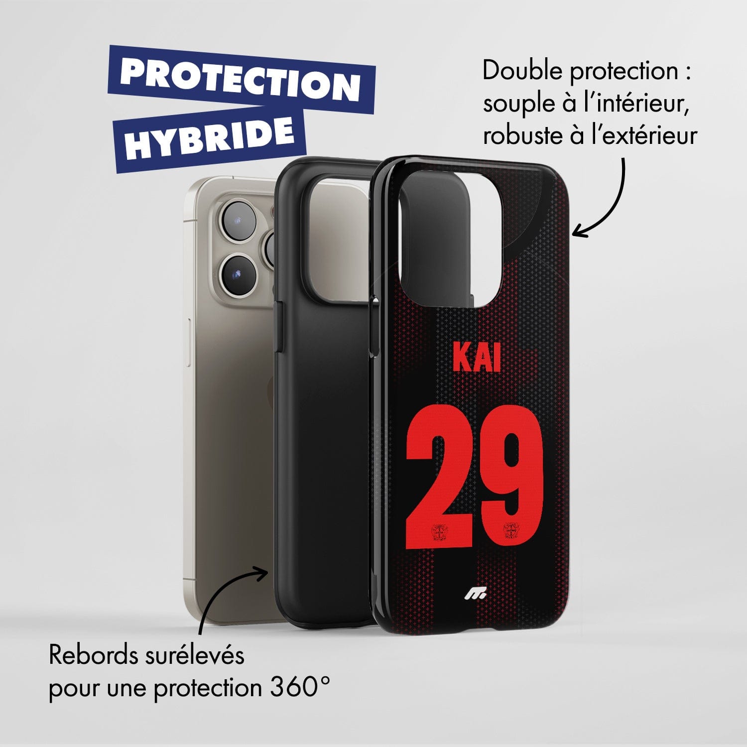Coque de téléphone BAYER LEVERKUSEN personnalisable pour téléphone
