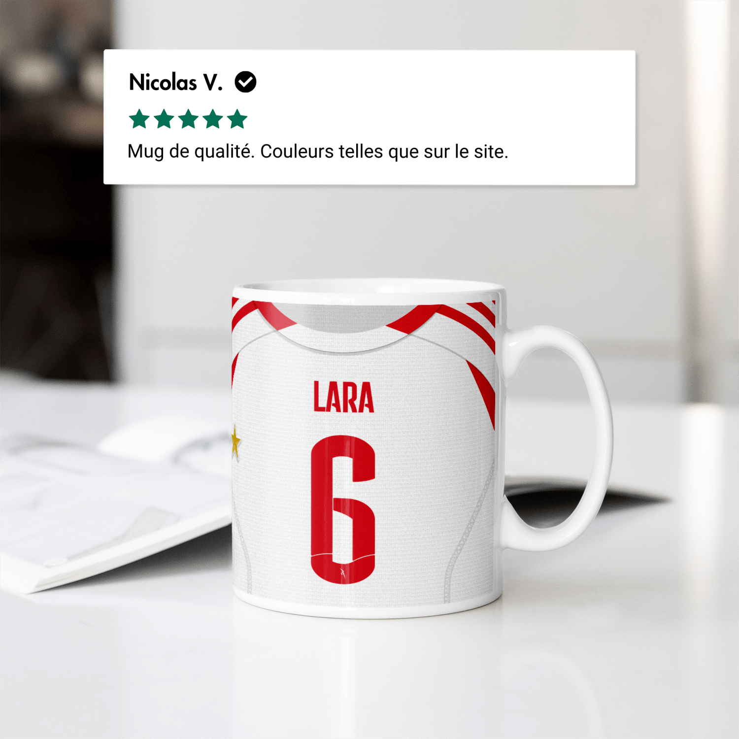 Mug SL Benfica football personnalisable