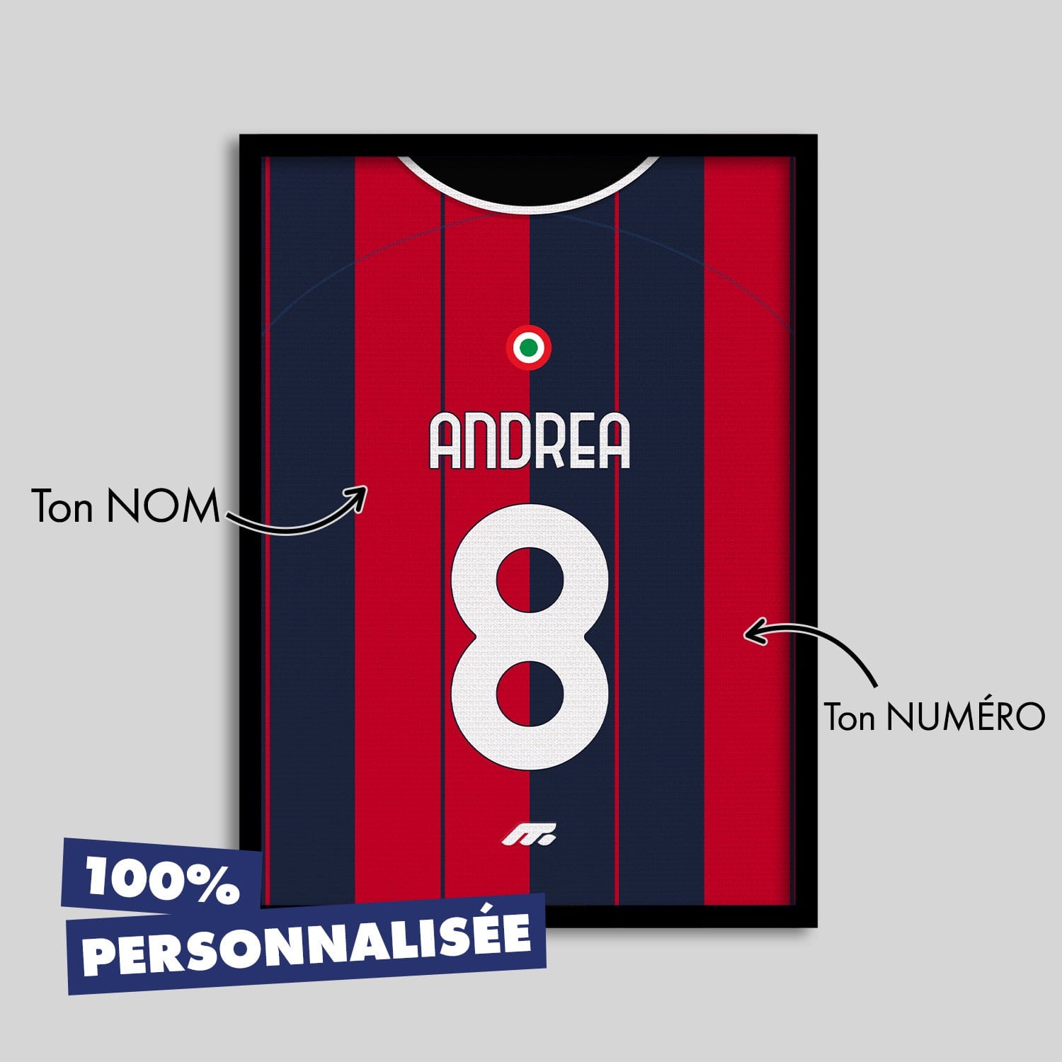 Affiche BOLOGNE football personnalisable à imprimer