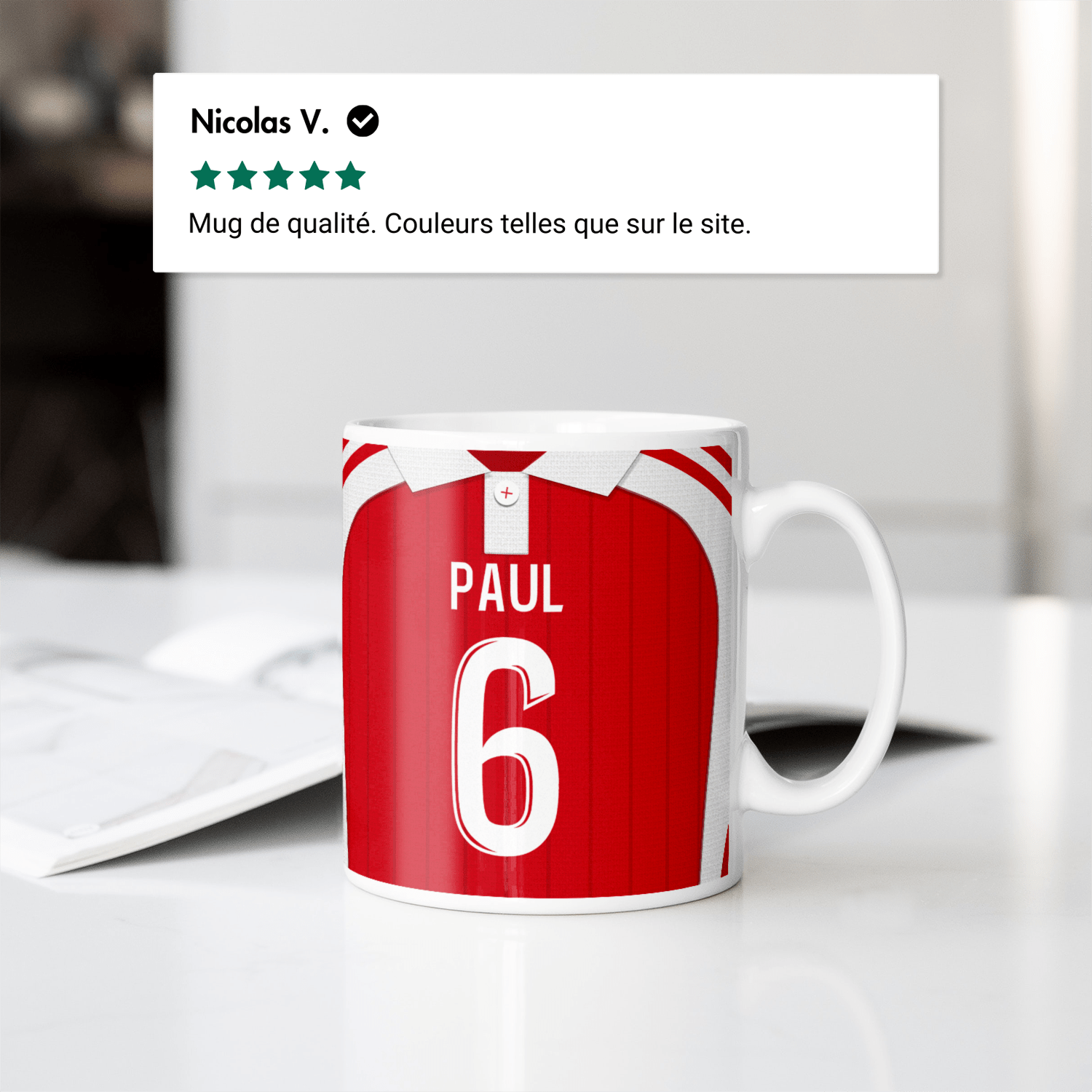 Mug Stade brestois 29 football personnalisable