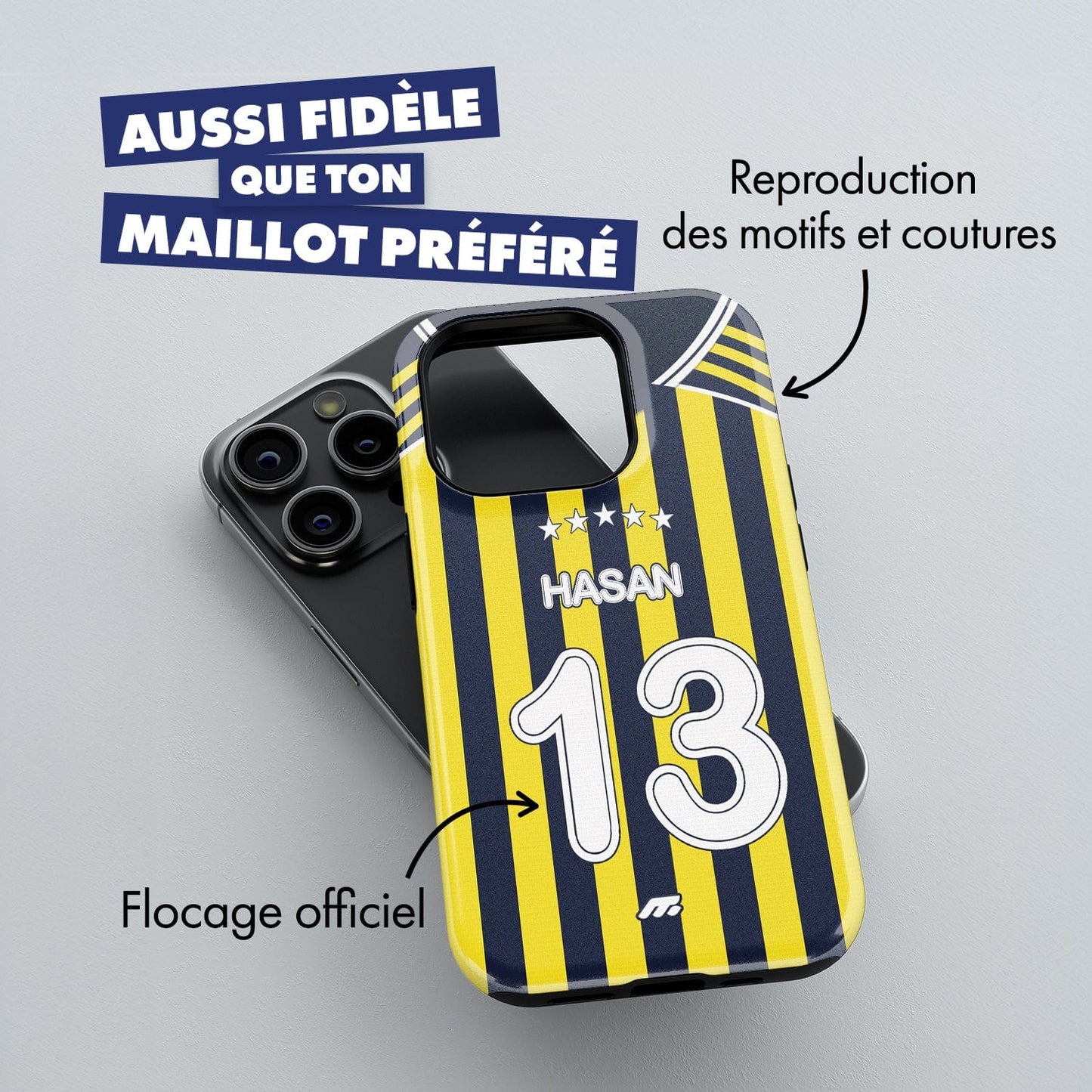 Coque Fenerbahce football personnalisable pour téléphone - iPhone, Samsung, Google, Xiaomi, Oppo
