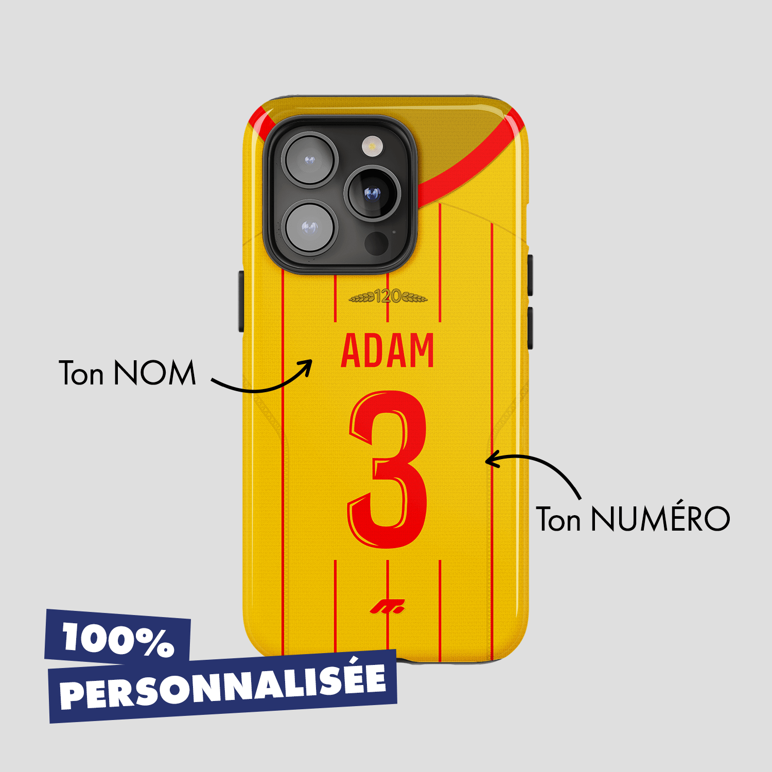 Coque RC Lens football personnalisable pour téléphone
