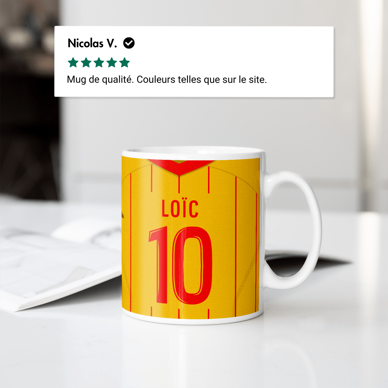 Mug Racing Club de Lens football personnalisable