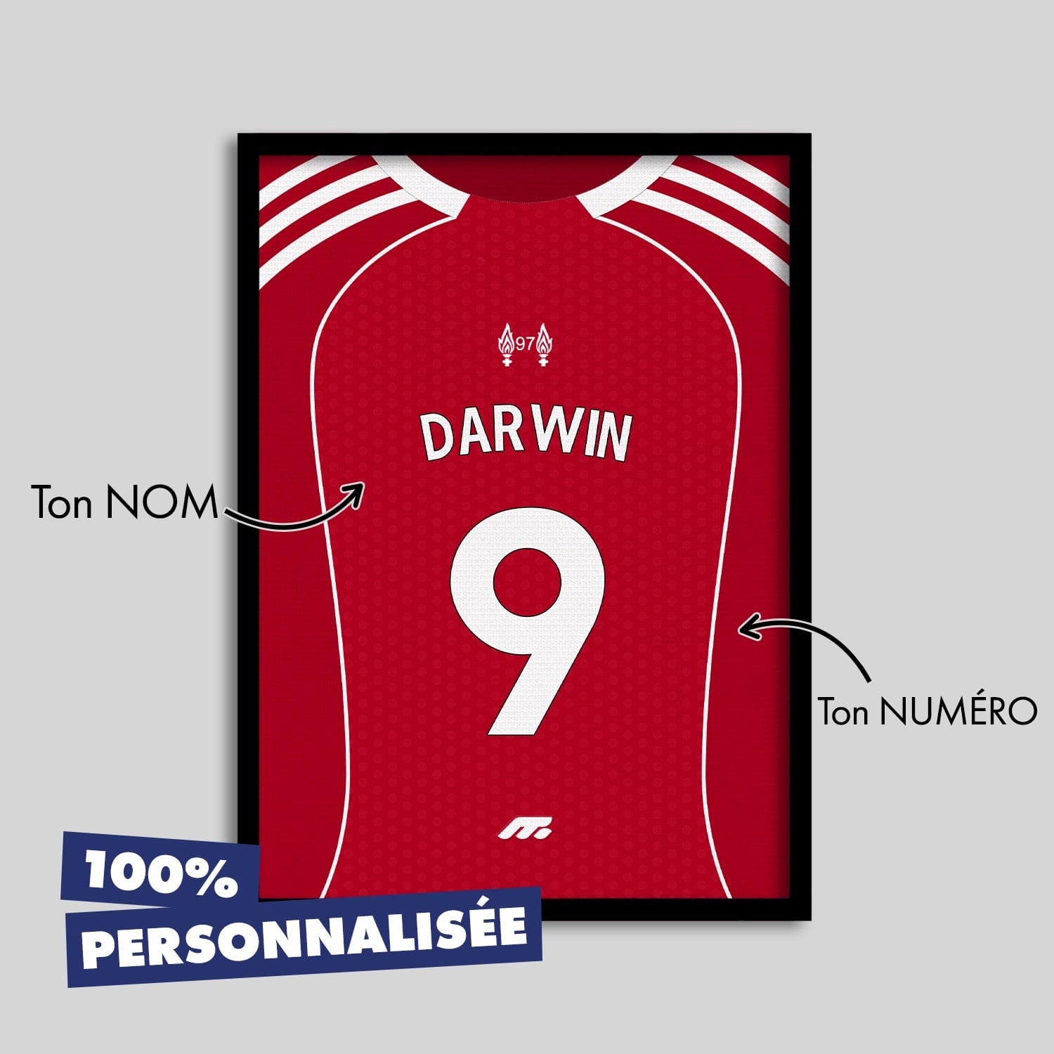 Affiche Liverpool FC football personnalisable à imprimer