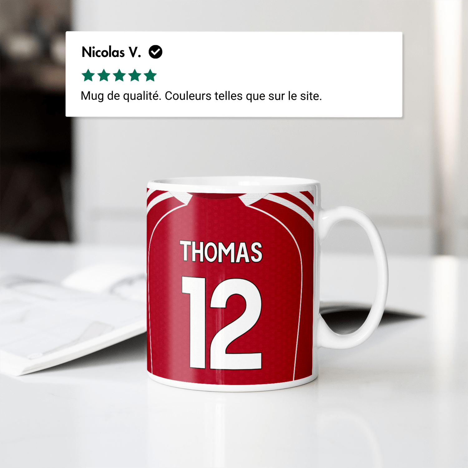 Mug Liverpool FC football personnalisable