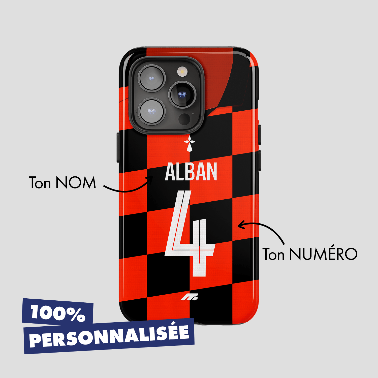 Coque de téléphone FC Lorient personnalisable pour téléphone