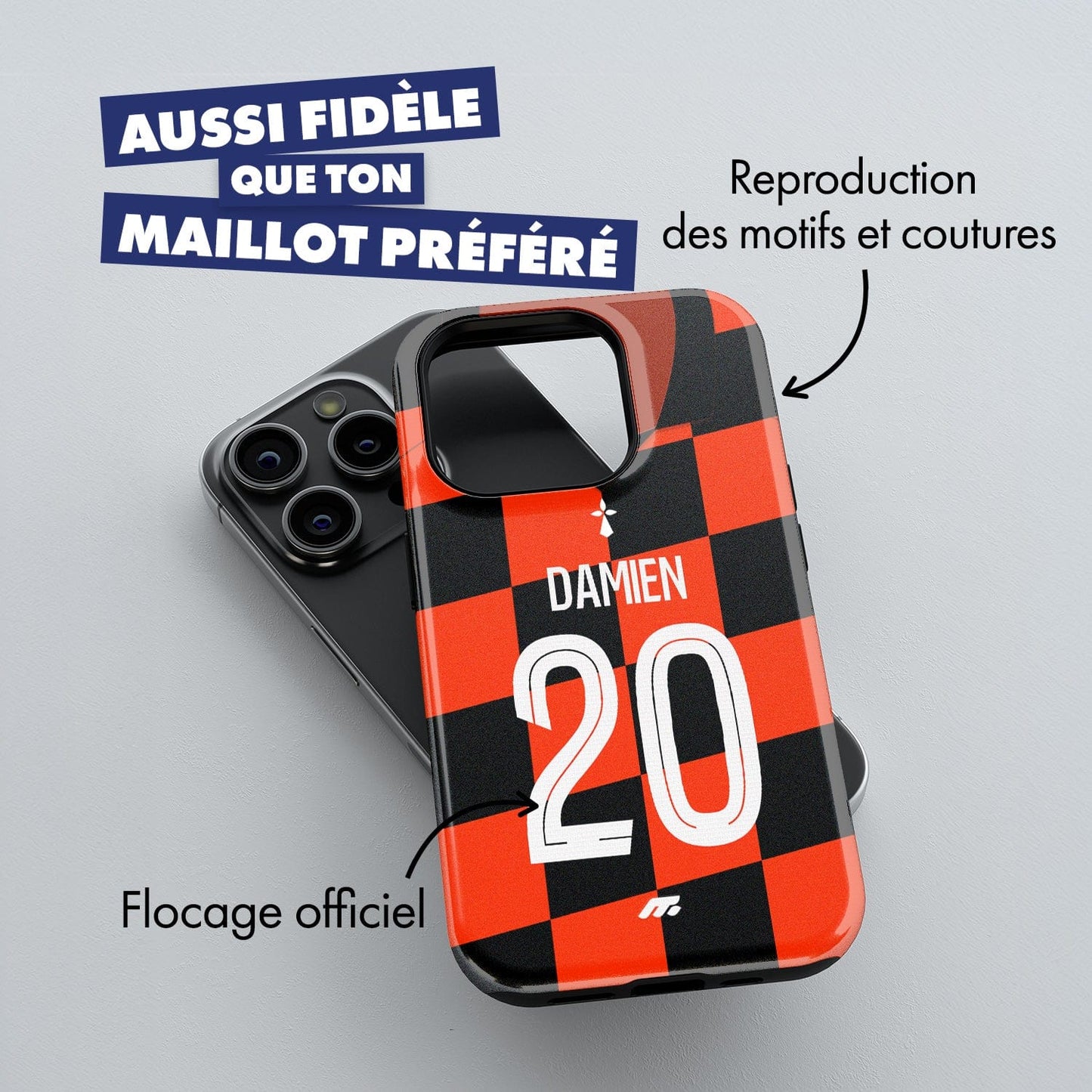 Coque de téléphone FC Lorient personnalisable pour téléphone