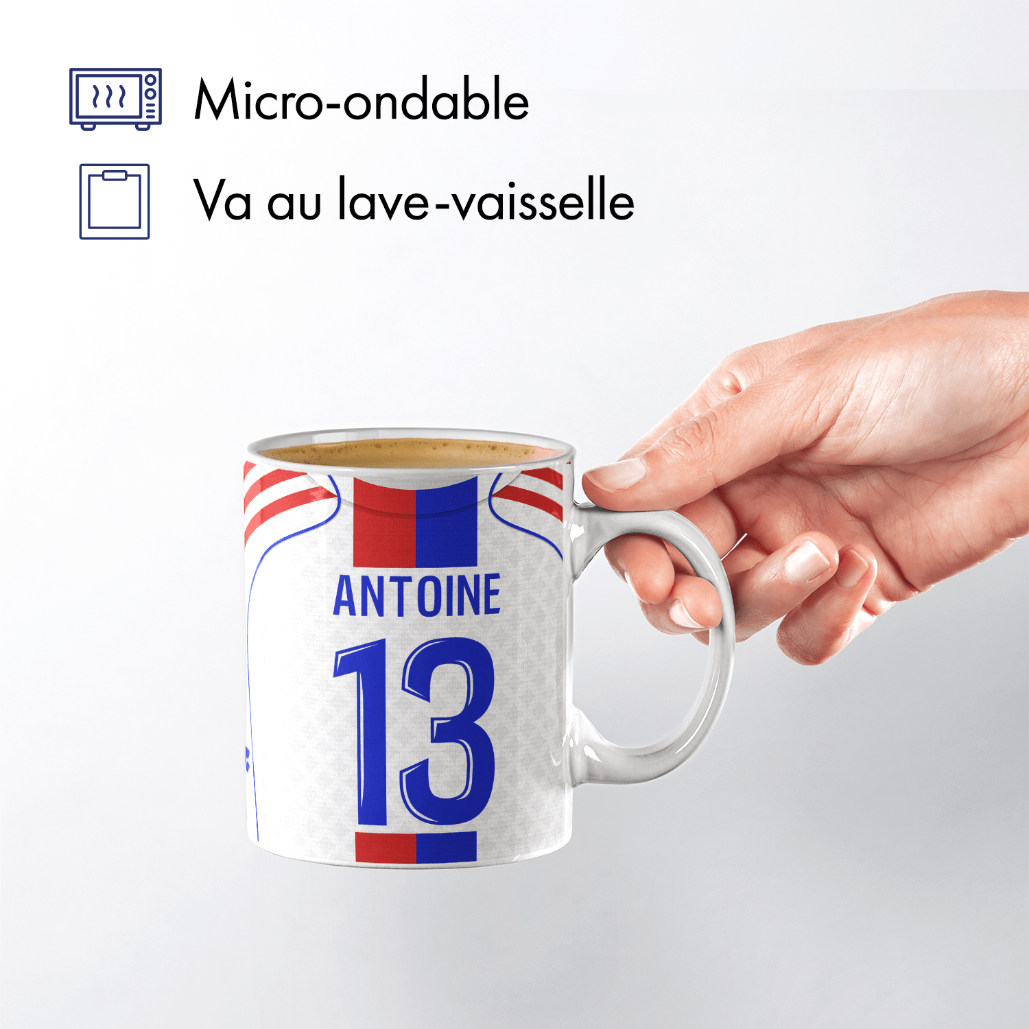 Mug Olympique lyonnais football personnalisable