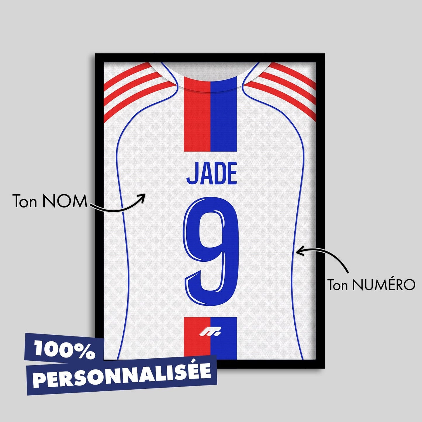 Affiche Olympique lyonnais football personnalisable à imprimer