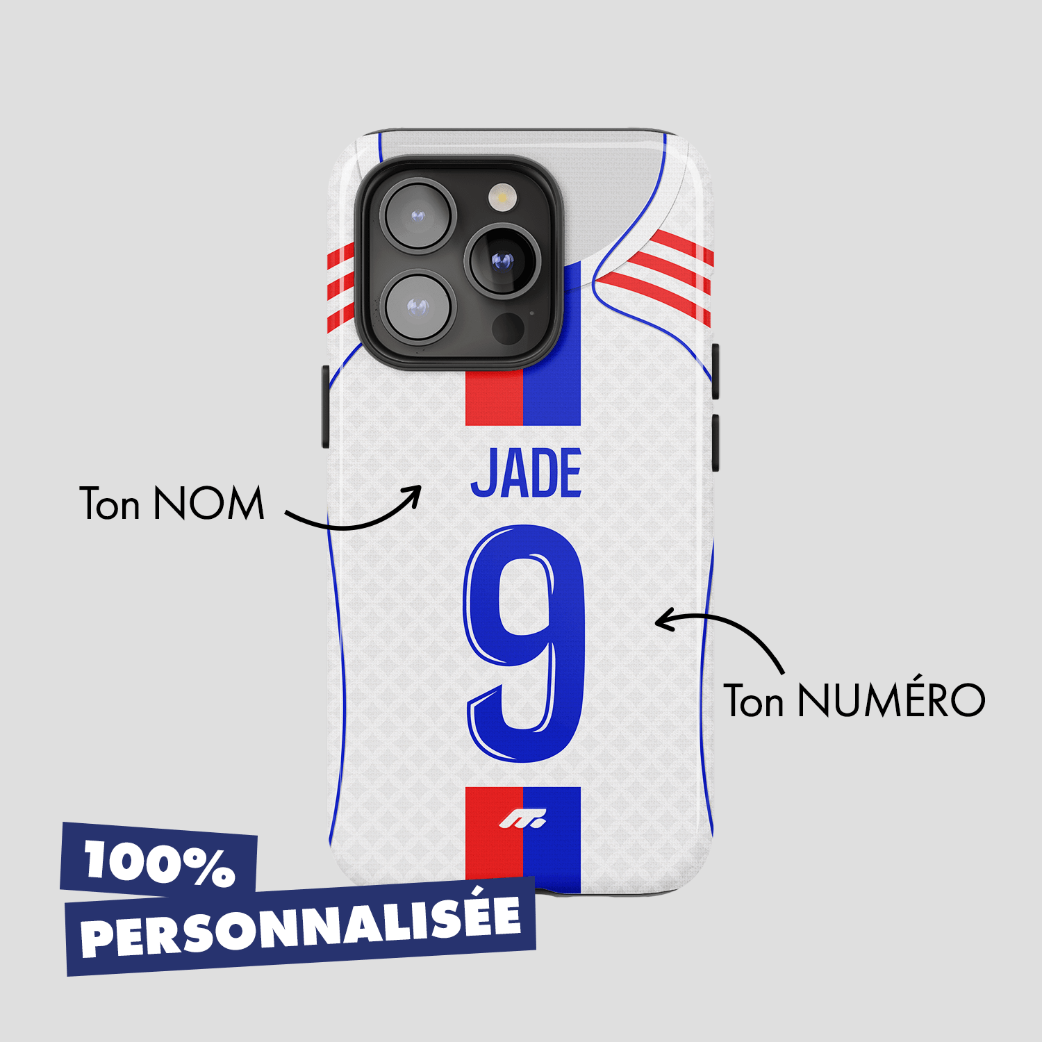 Coque Olympique Lyonnais football personnalisable pour téléphone