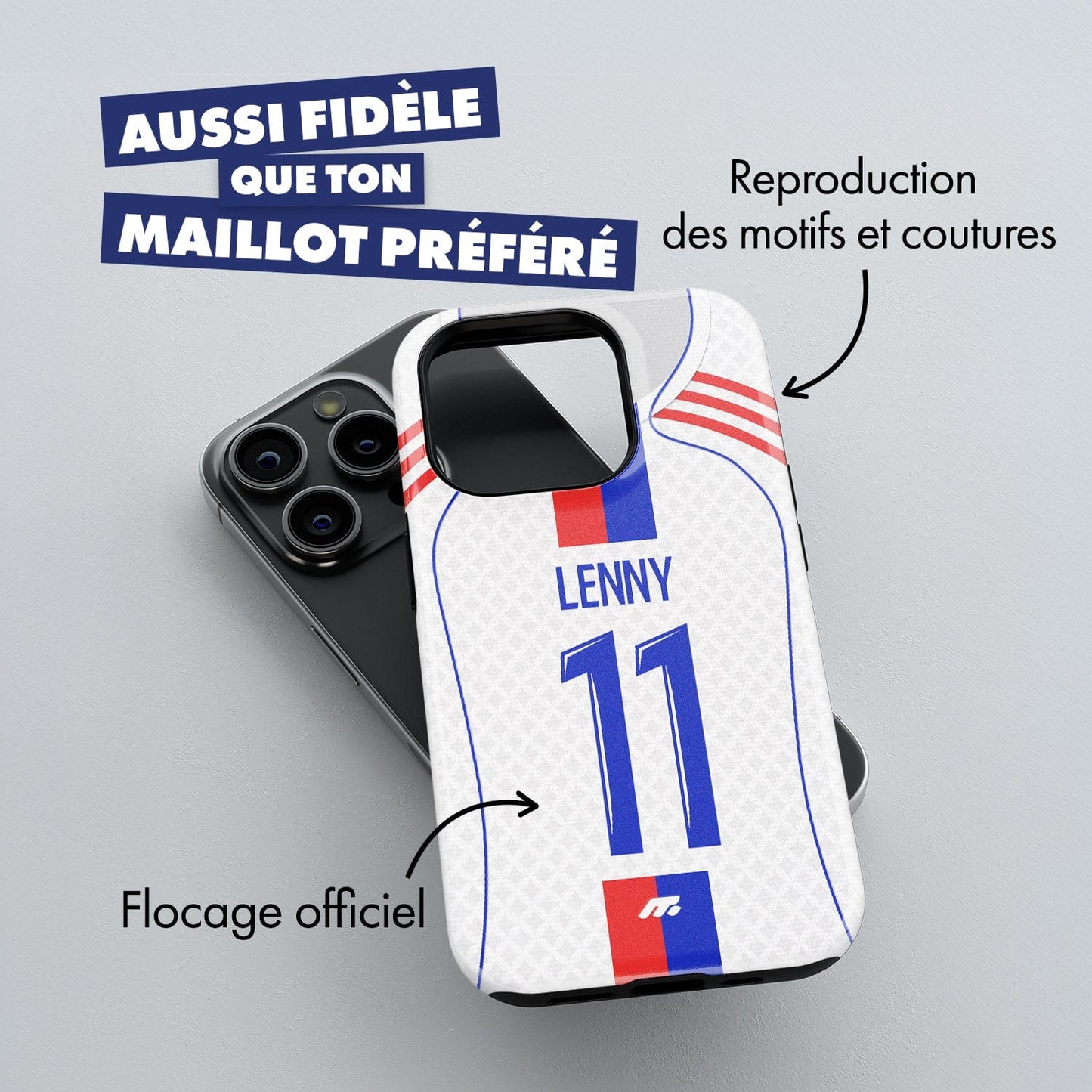 Coque Olympique Lyonnais football personnalisable pour téléphone