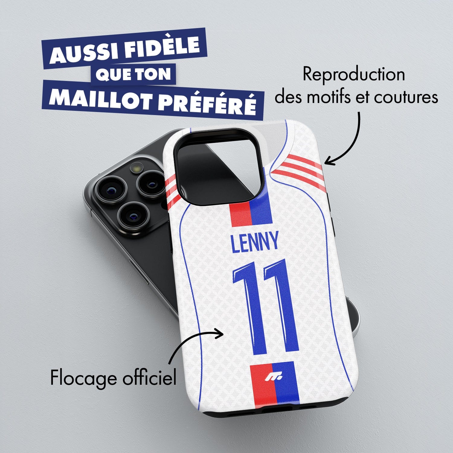 Coque Olympique Lyonnais football personnalisable pour téléphone