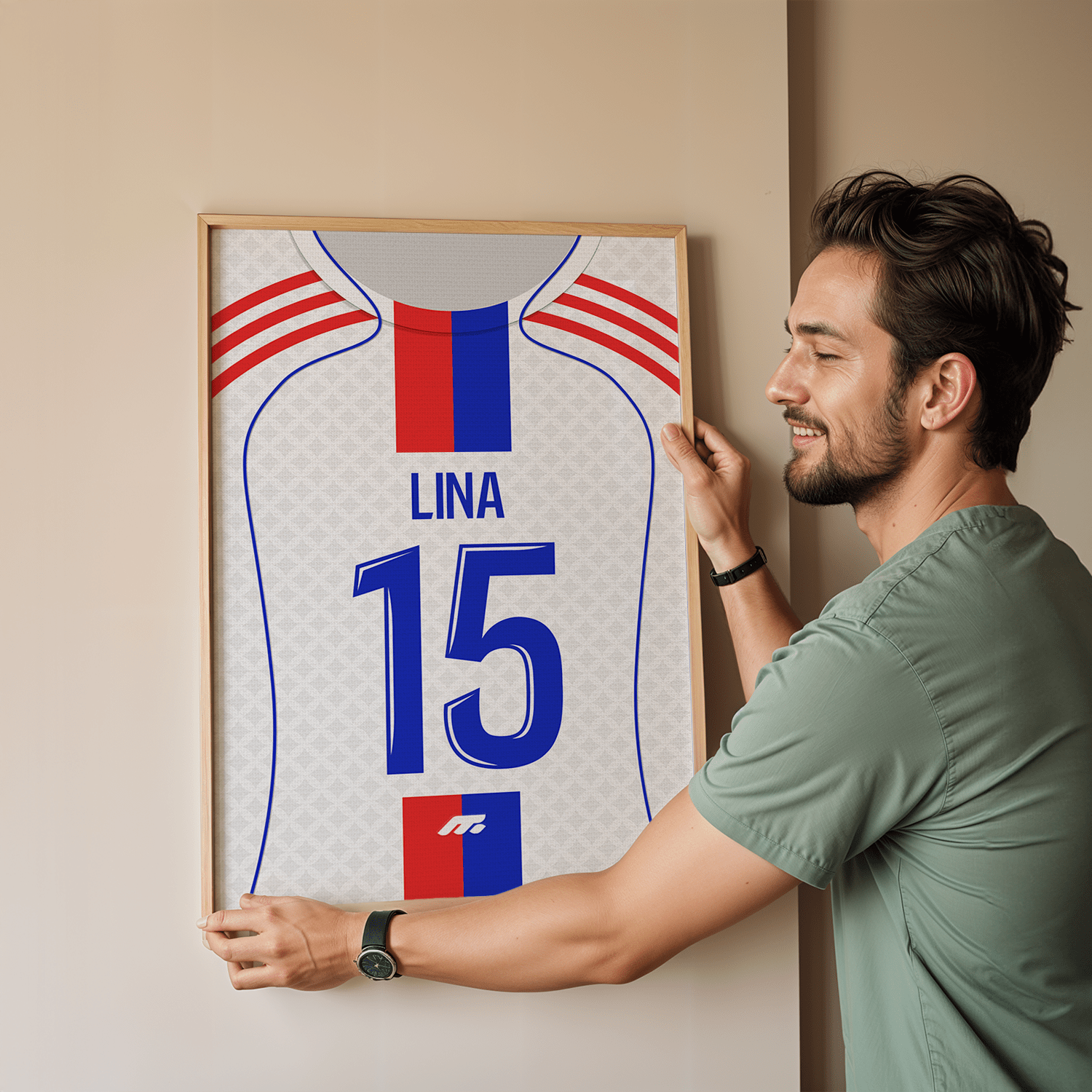 Affiche Olympique lyonnais football personnalisable à imprimer