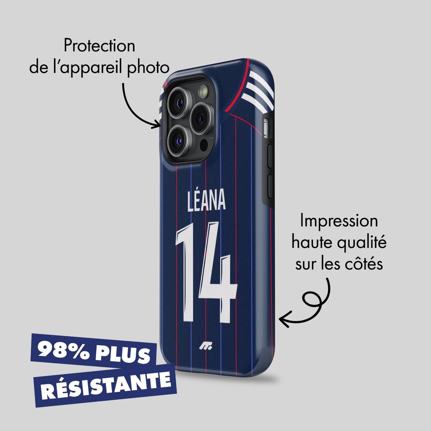 Coque Olympique Lyonnais football personnalisable pour téléphone