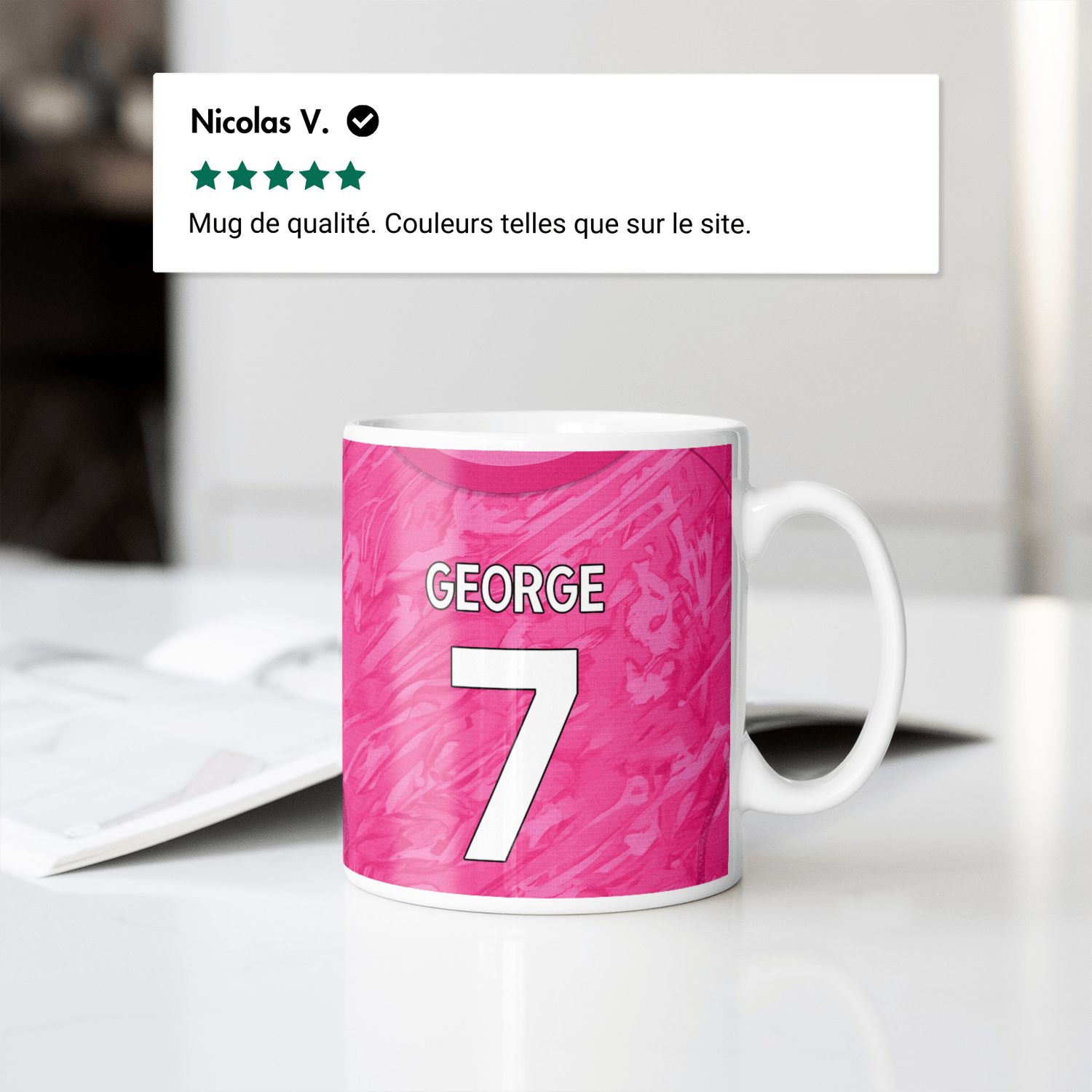 Mug Manchester City football personnalisable