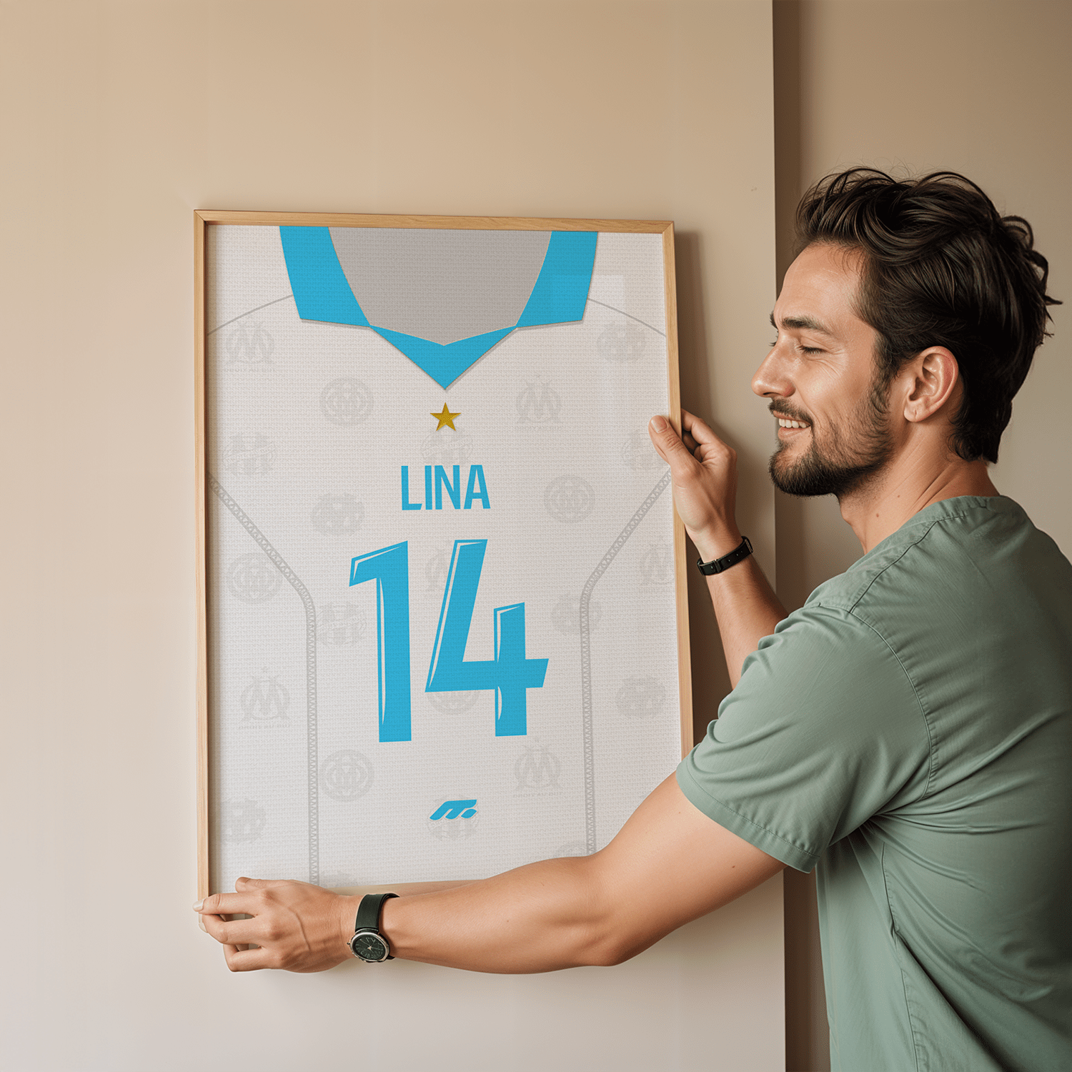 Affiche Olympique de Marseille football personnalisable à imprimer